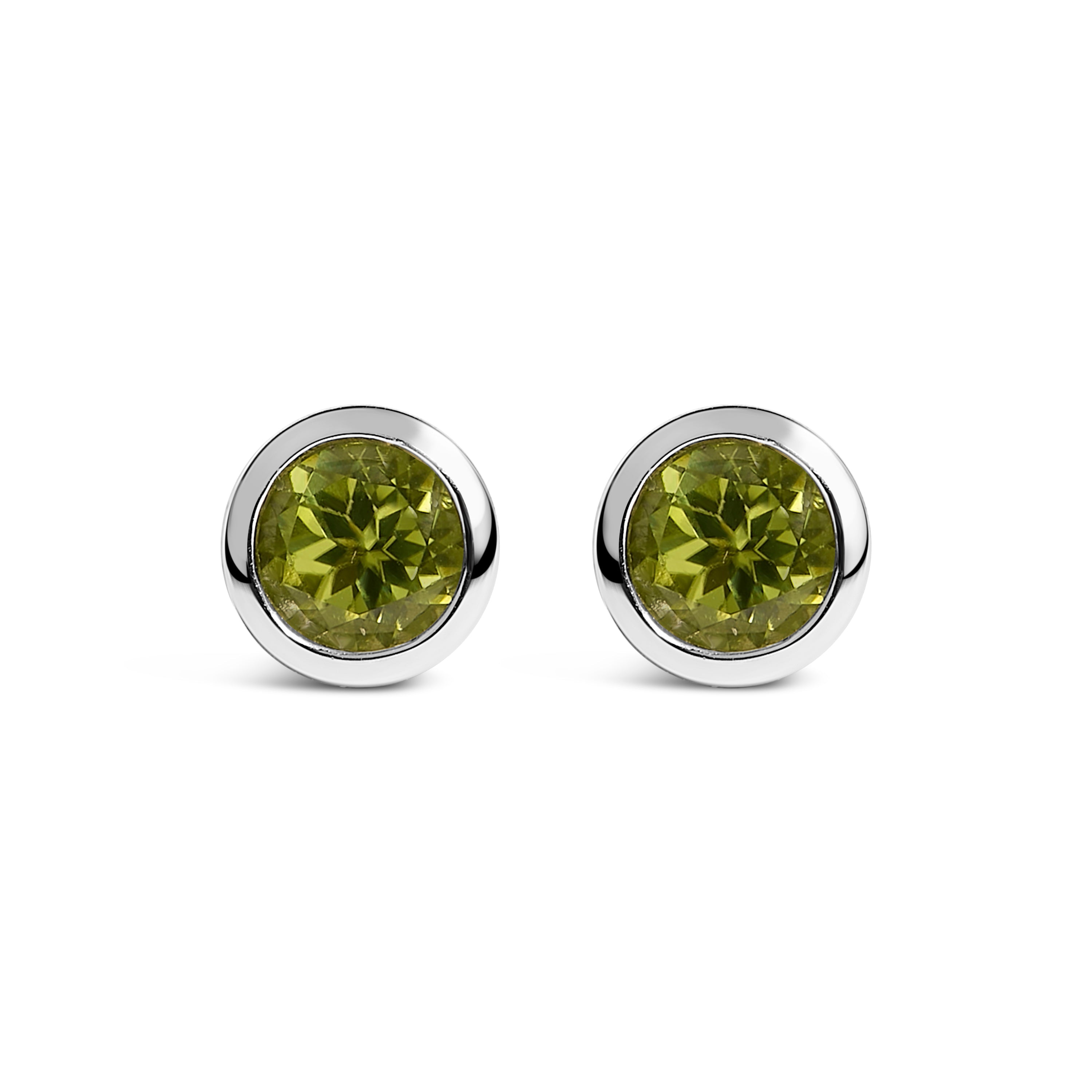 .925 Sterling Silver 6MM Bezel Set Created Purple Amethyst Solitaire Stud Earrings on sale at MyriadMart
