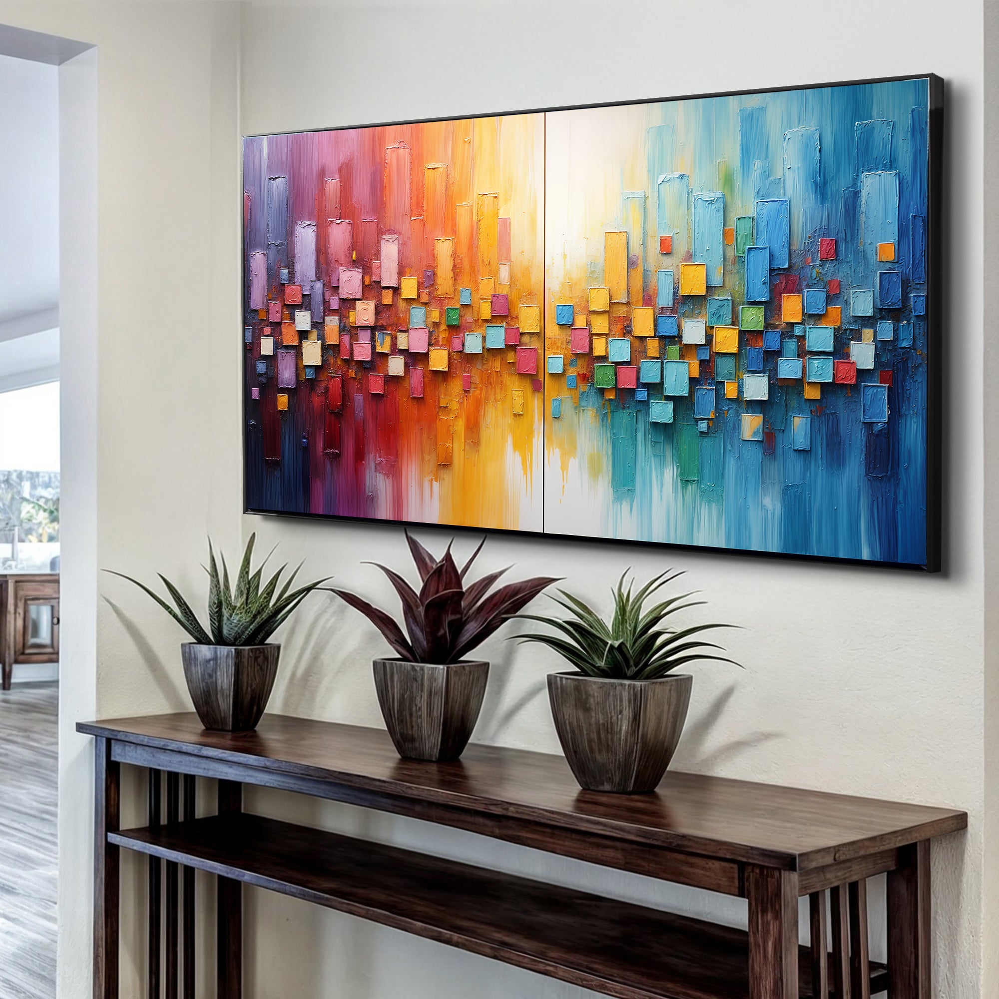 Chroma Dance Impasto Wall Art on sale at MyriadMart