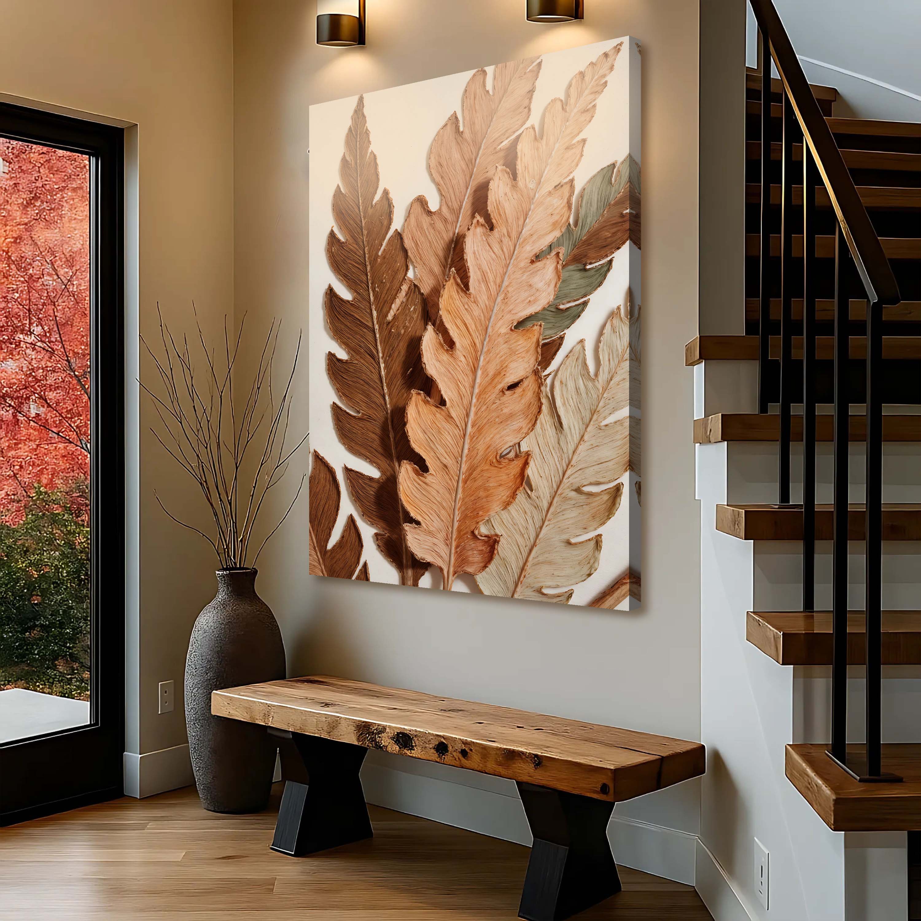 Abstract Autum Leaves Wall Art on sale at MyriadMart