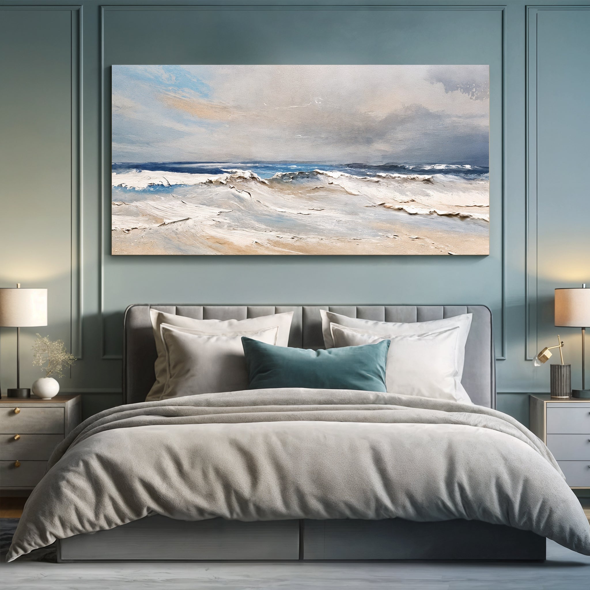 Serene Ocean Wave Coastal Wall Art IX on sale at MyriadMart