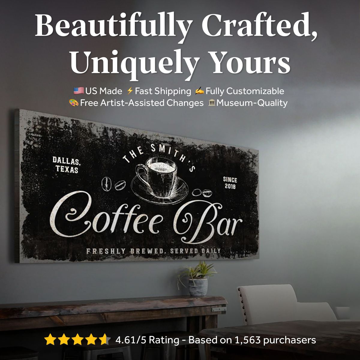 Coffee Bar Sign on sale at MyriadMart