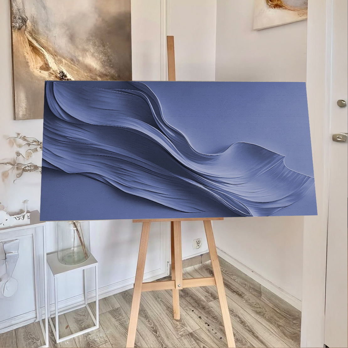 Midnight Navy Minimalist Wall Art on sale at MyriadMart