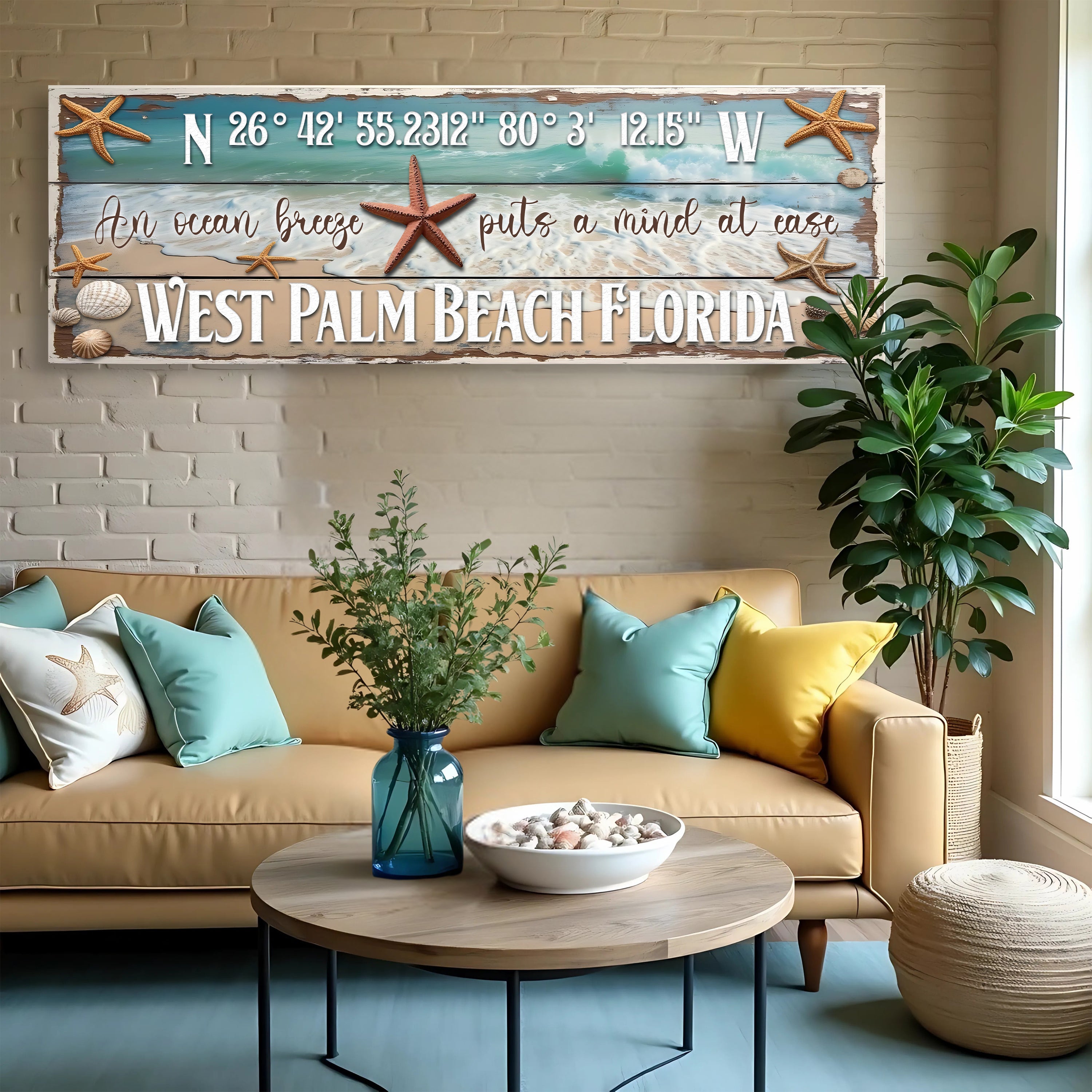 Personalized Beach House Coastal Sign III on sale at MyriadMart