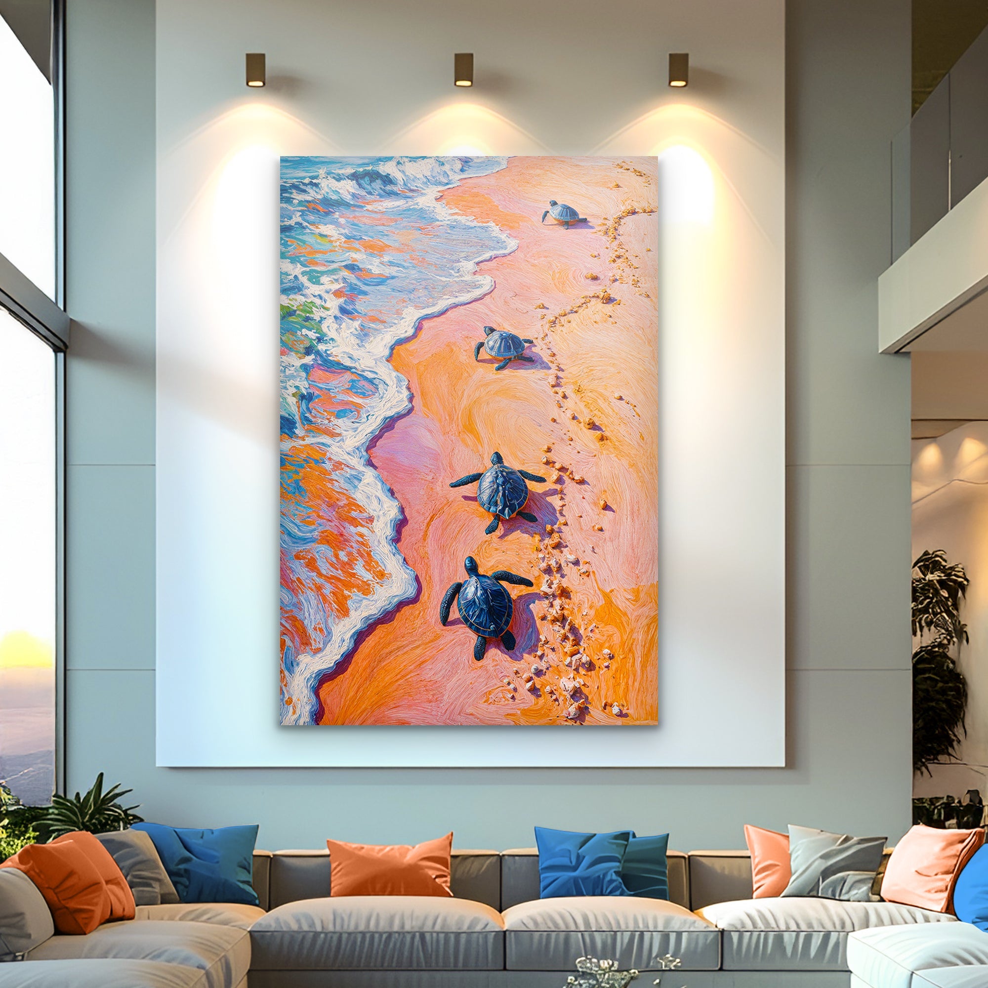 Turtles' Journey To The Sea Wall Art on sale at MyriadMart