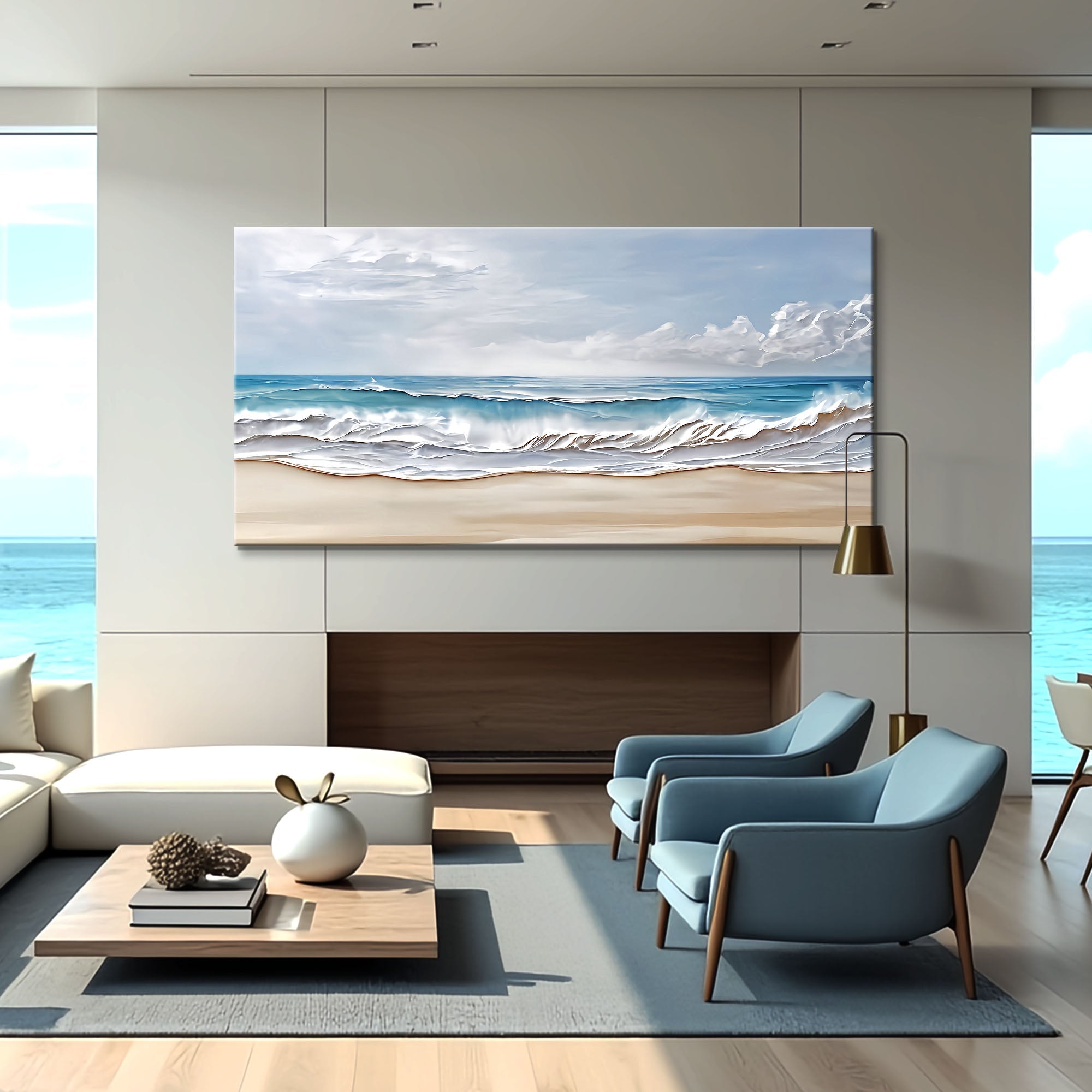 Serene Ocean Wave Coastal Wall Art VII on sale at MyriadMart