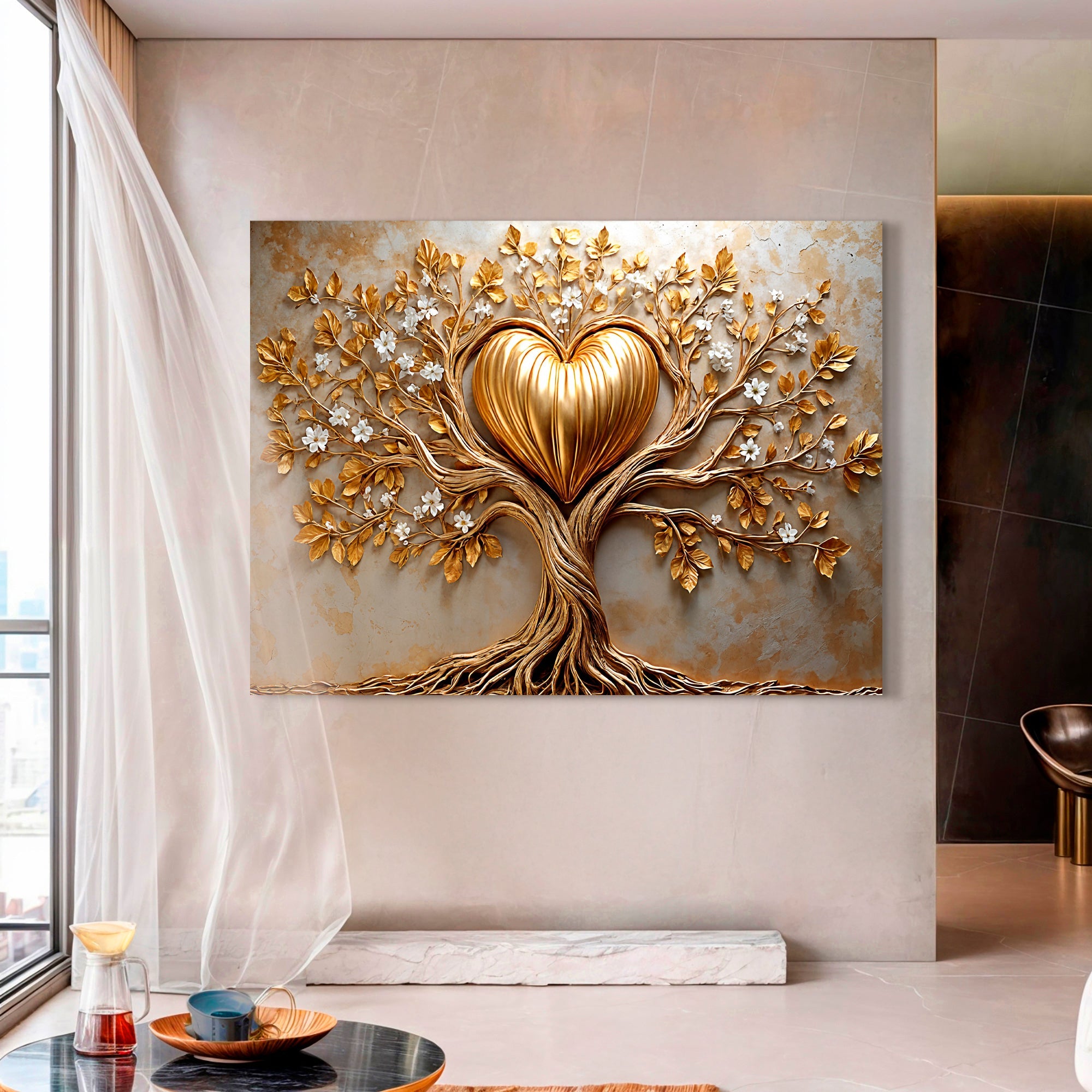 Golden Tree Heart Wall Art on sale at MyriadMart