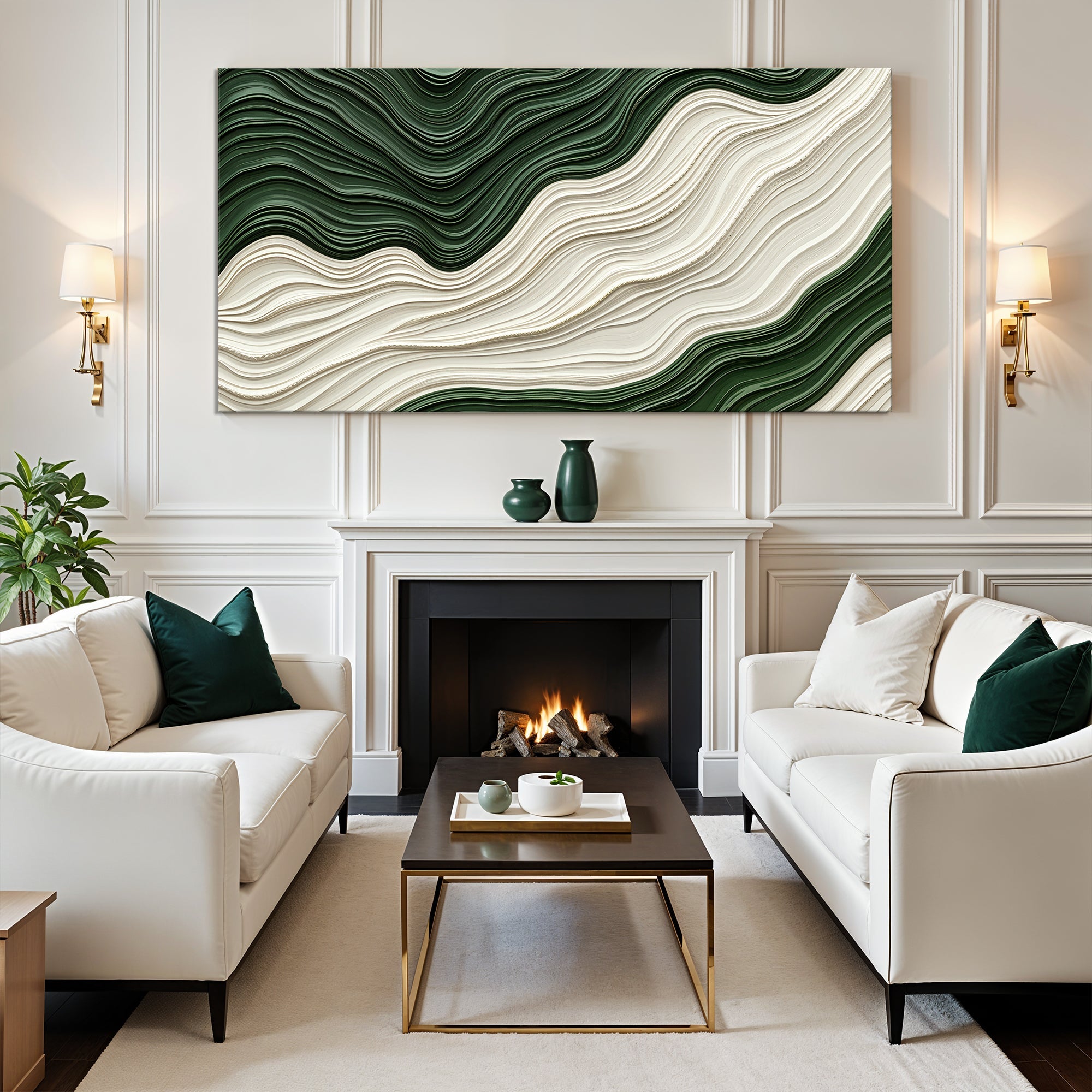 Green Rivers Abstract Wall Art VIII on sale at MyriadMart
