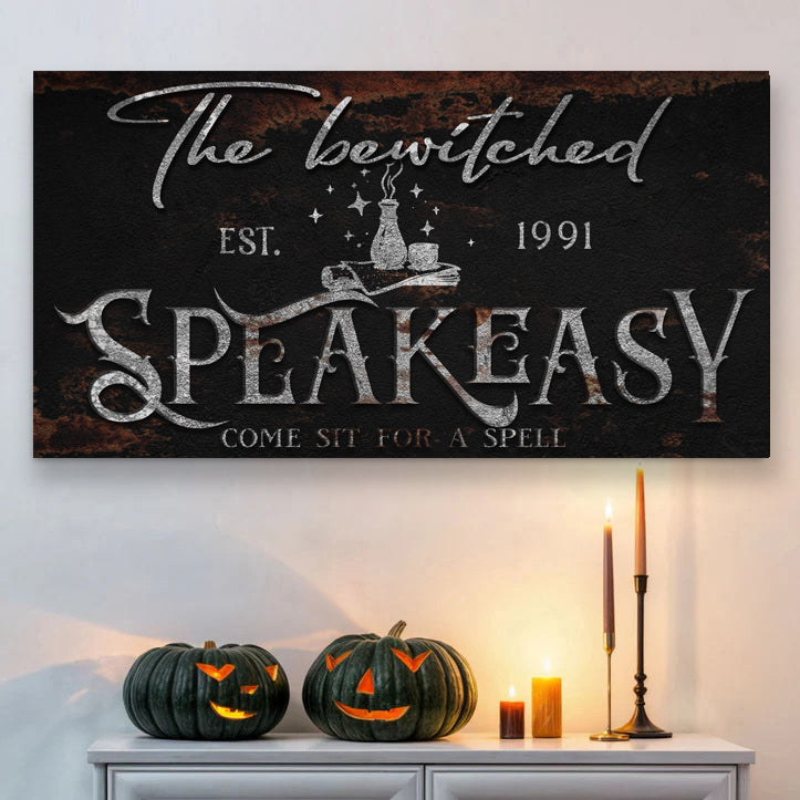 The Bewitched Speakeasy Halloween Sign III on sale at MyriadMart
