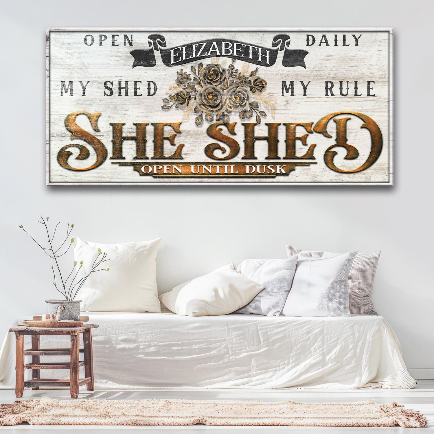 Personalized She Shed Sign X on sale at MyriadMart