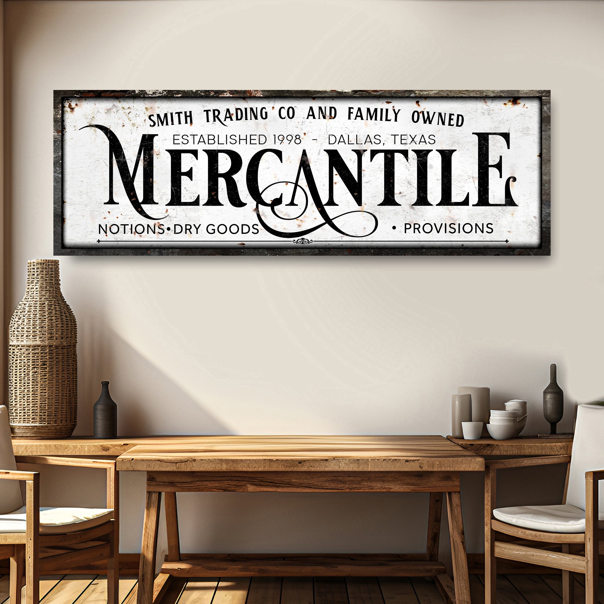 Family Owned Mercantile Sign on sale at MyriadMart