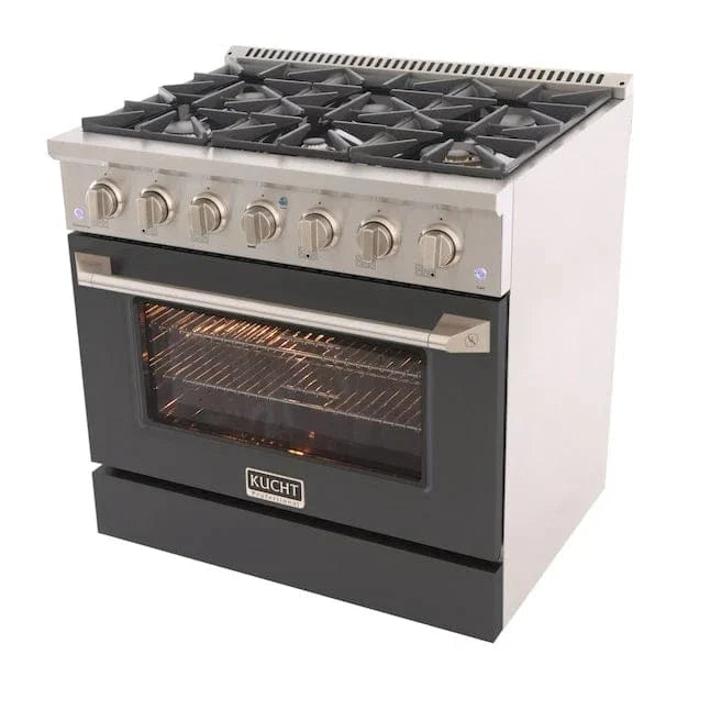 Kucht 36” Pro-Style Kitchen Dual Fuel Range - KDF362/LP-GR on sale at MyriadMart