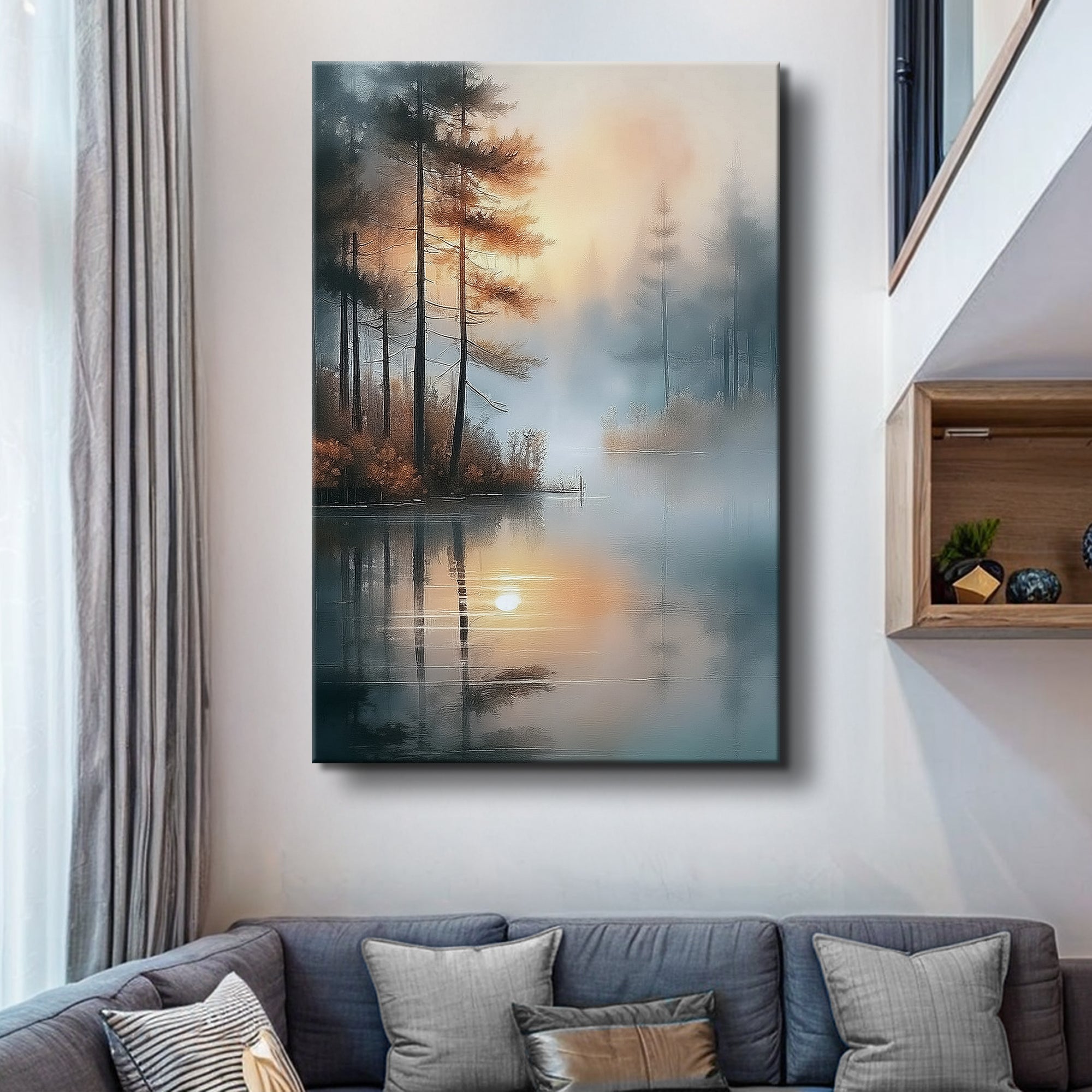 Misty Lake Wall Art on sale at MyriadMart