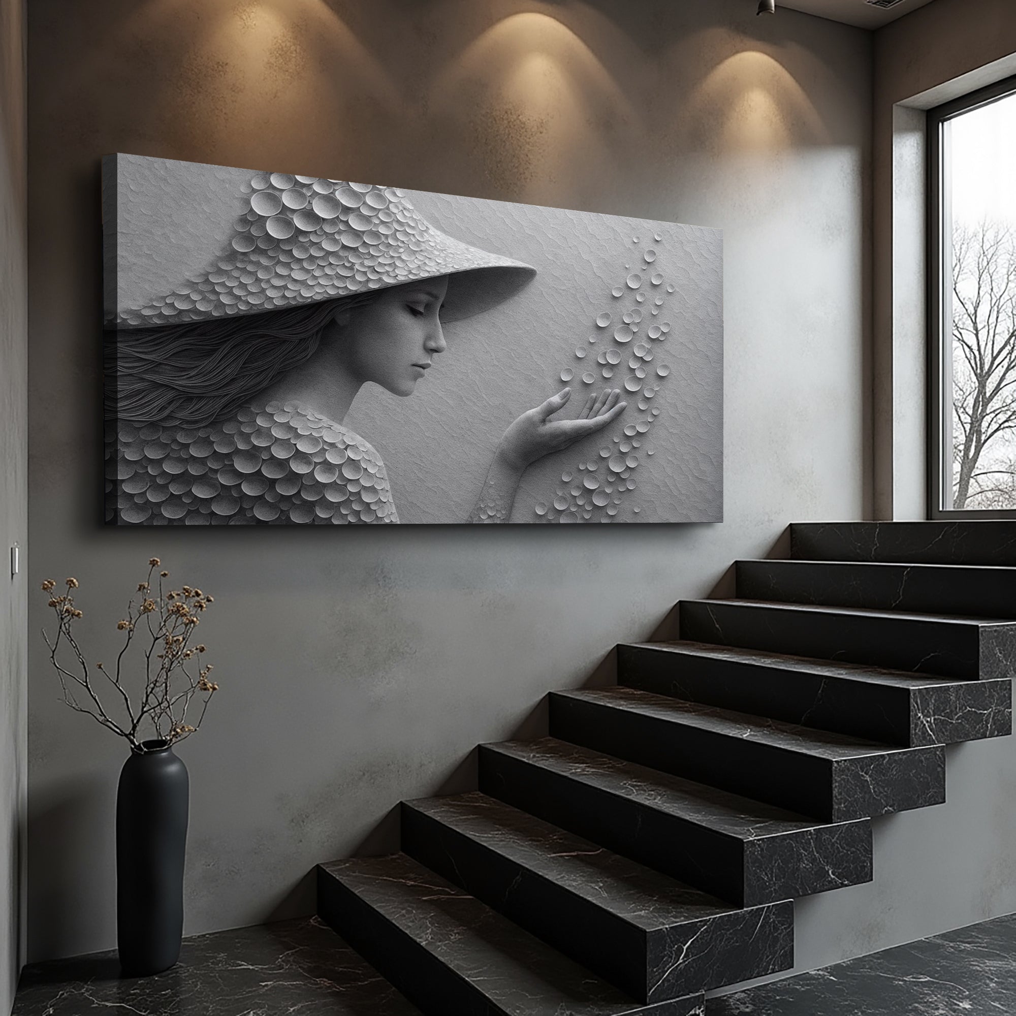 Modern Minimalist Woman Silhouette Wall Art on sale at MyriadMart