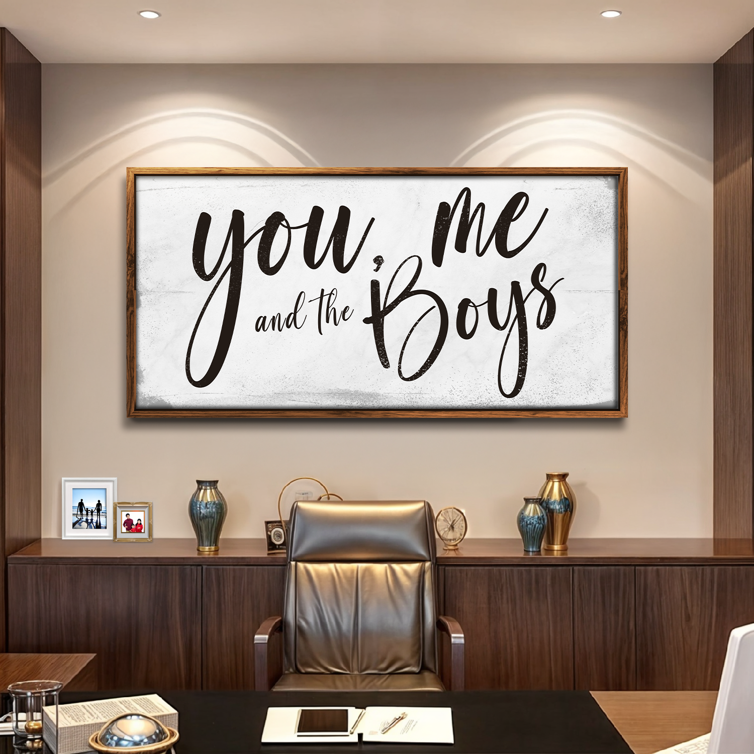 You Me and the Boys Farmhouse Bedroom Sign III on sale at MyriadMart