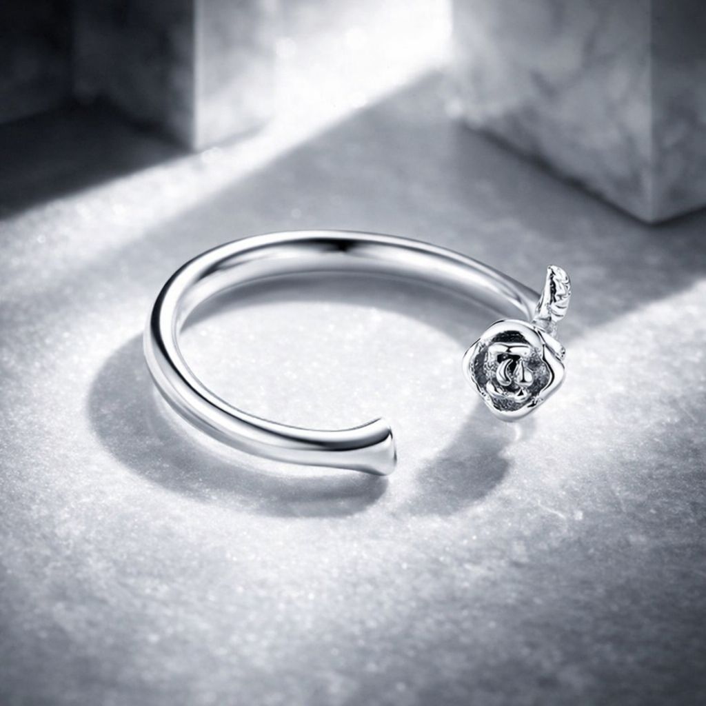 S925 Sterling Silver Plated Platinum Ring for Women on sale at MyriadMart