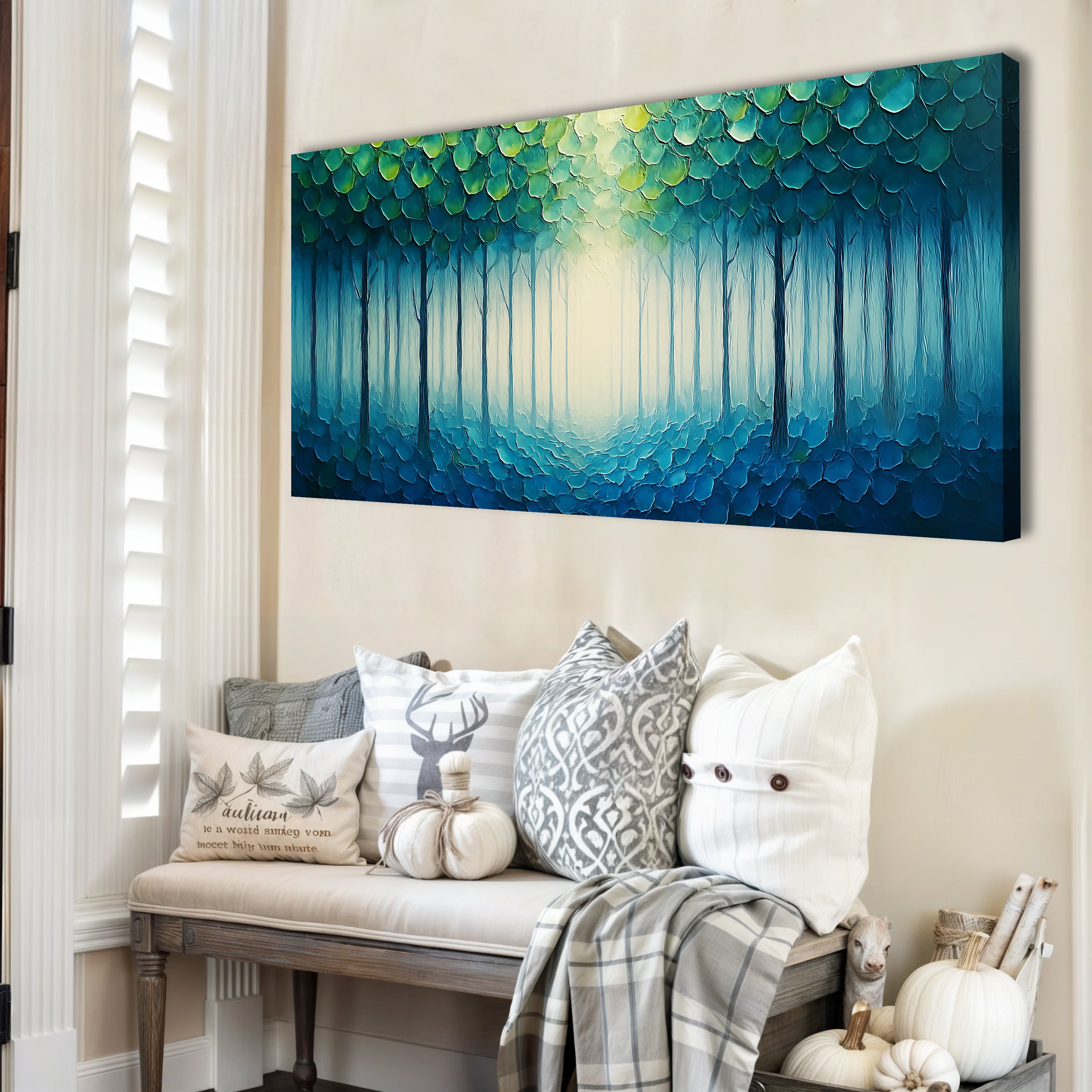 Forest Whispers Impasto Wall Art on sale at MyriadMart