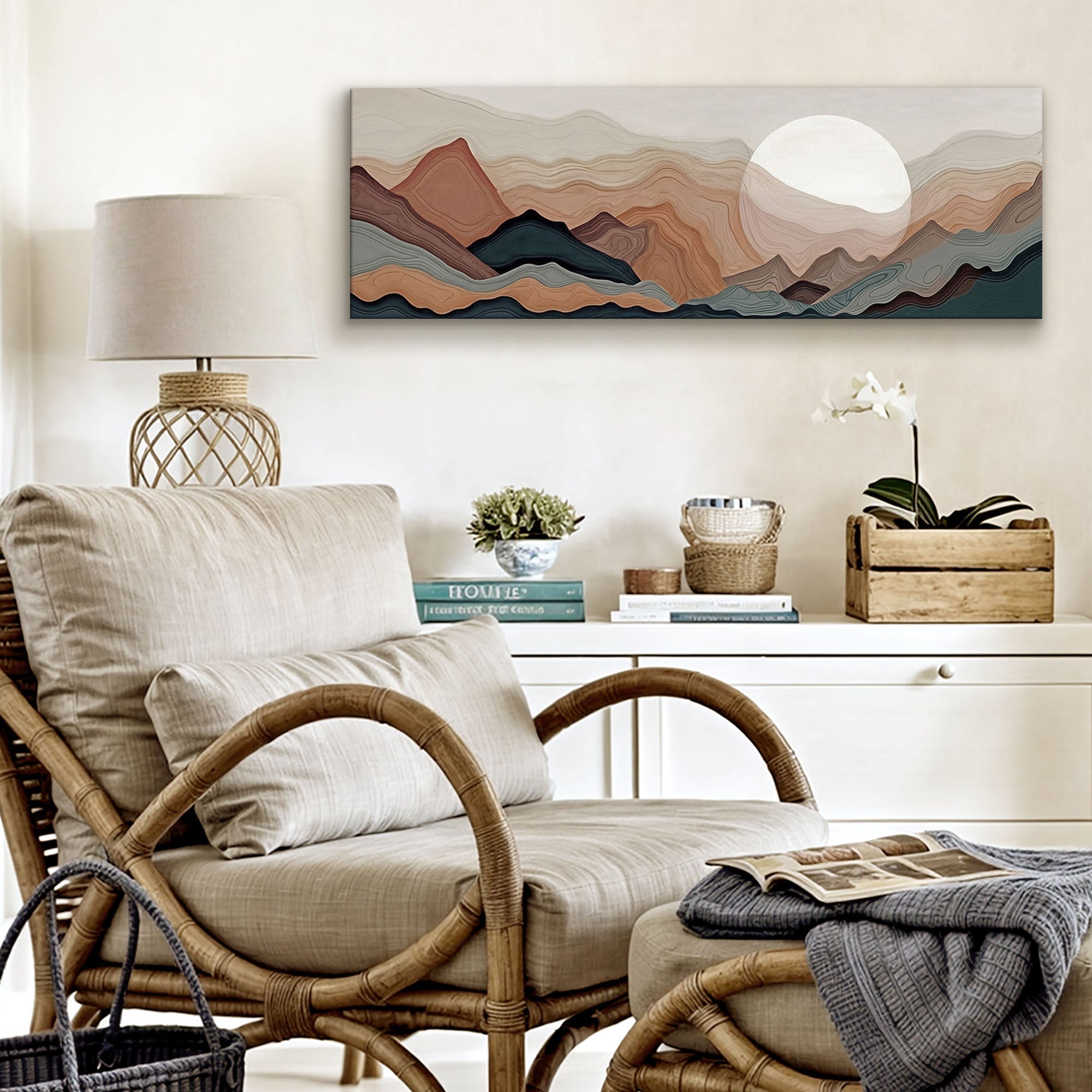 Abstract Mountains Landscape Wall Art on sale at MyriadMart