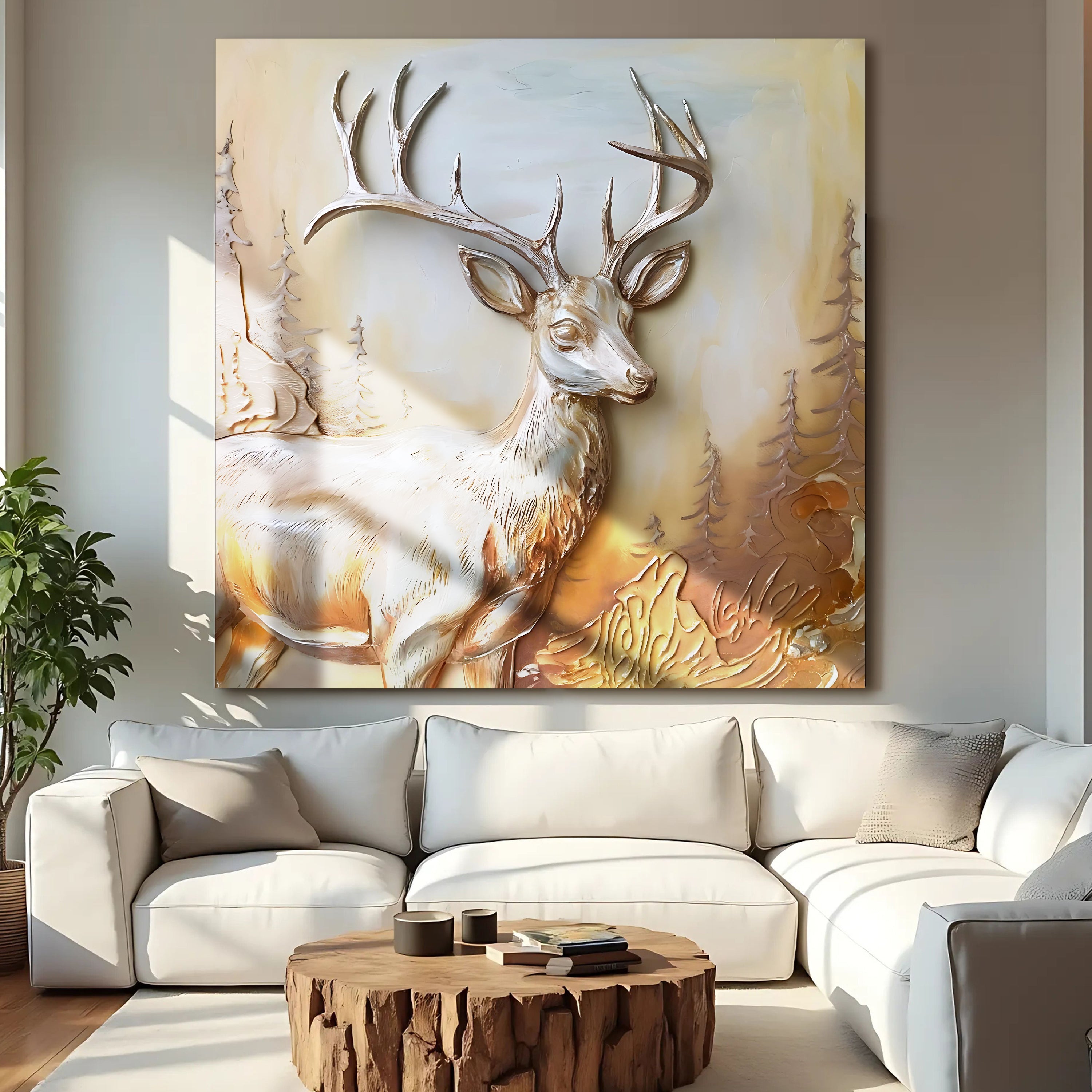 3D Deer Wall Art on sale at MyriadMart