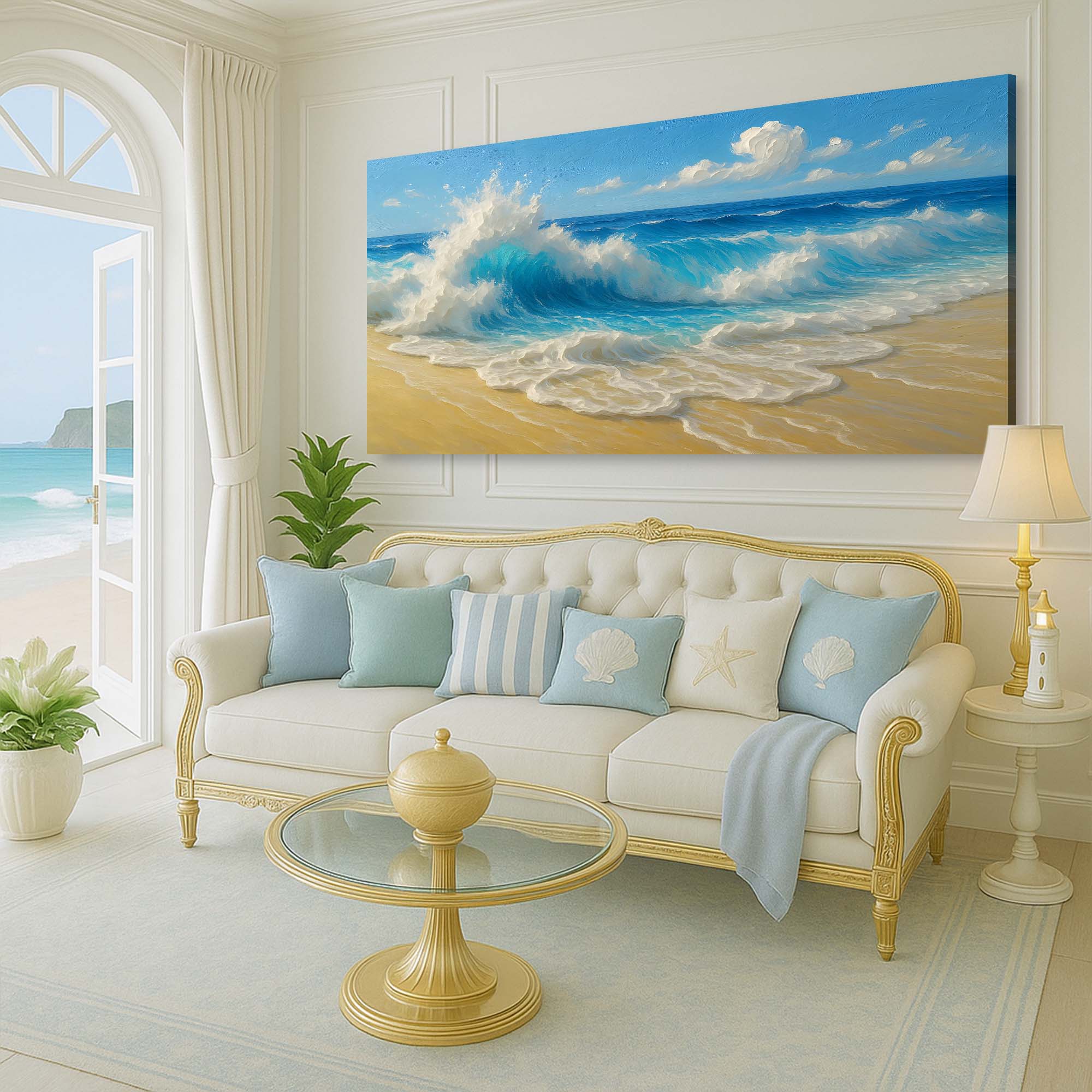 Serene Ocean Wave Coastal Wall Art V on sale at MyriadMart