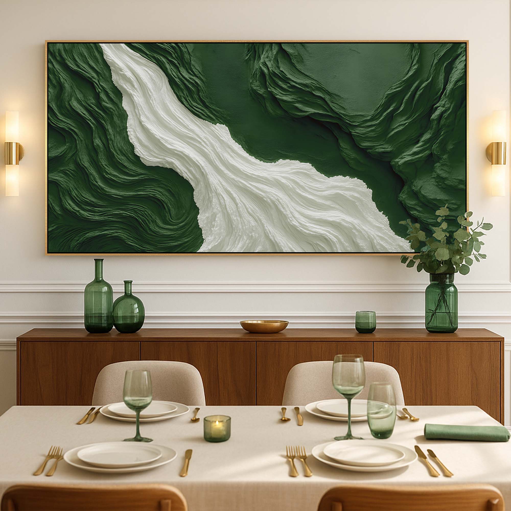 Green Rivers Abstract Wall Art on sale at MyriadMart