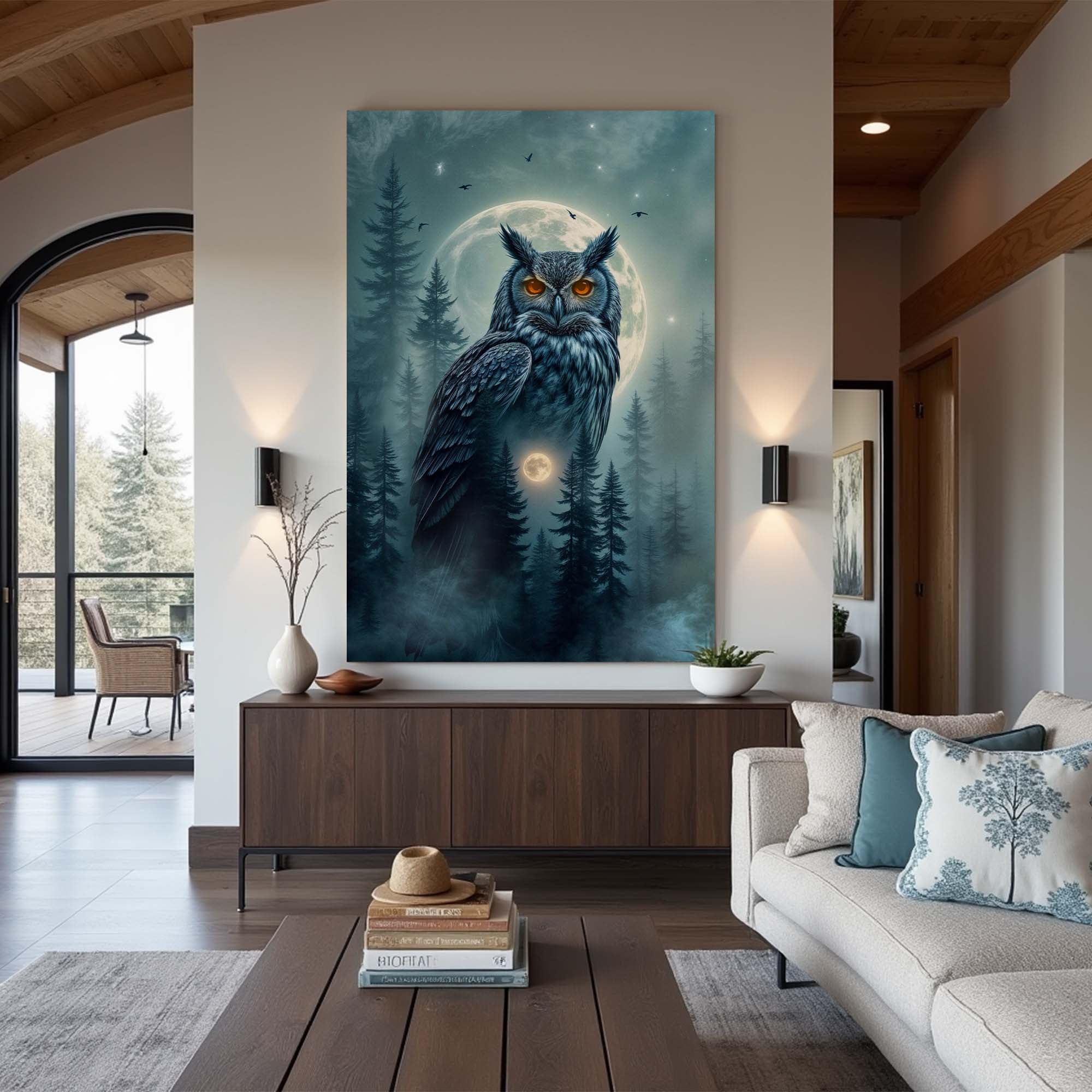 Owl Double Exposure Wall Art II on sale at MyriadMart
