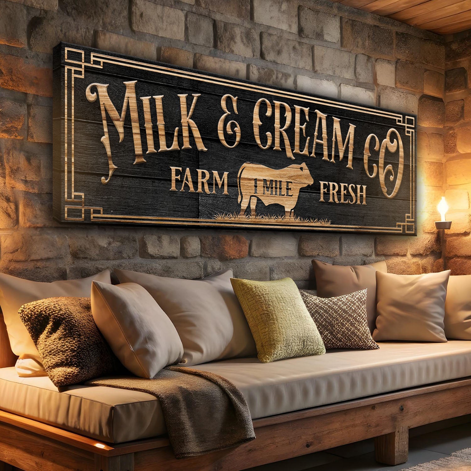 Milk And Cream Co Farm Fresh Sign on sale at MyriadMart