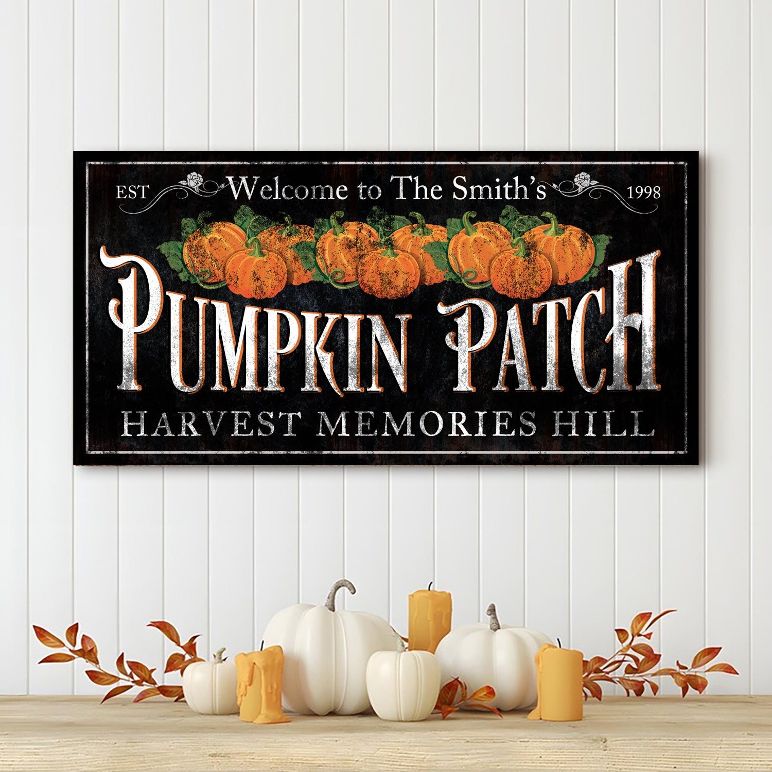 Personalized Pumpkin Patch Sign IX on sale at MyriadMart