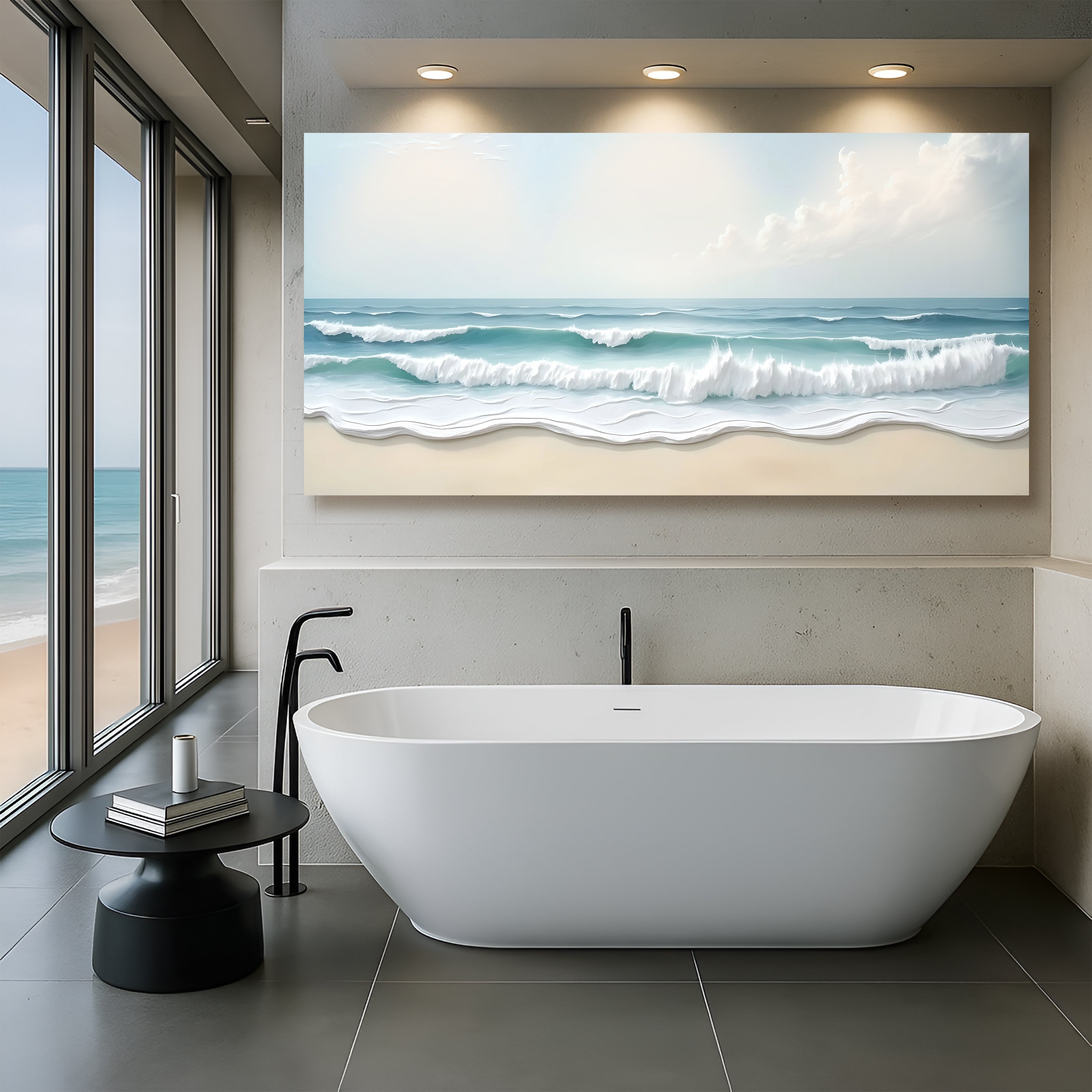 Serene Ocean Wave Coastal Wall Art XIV on sale at MyriadMart