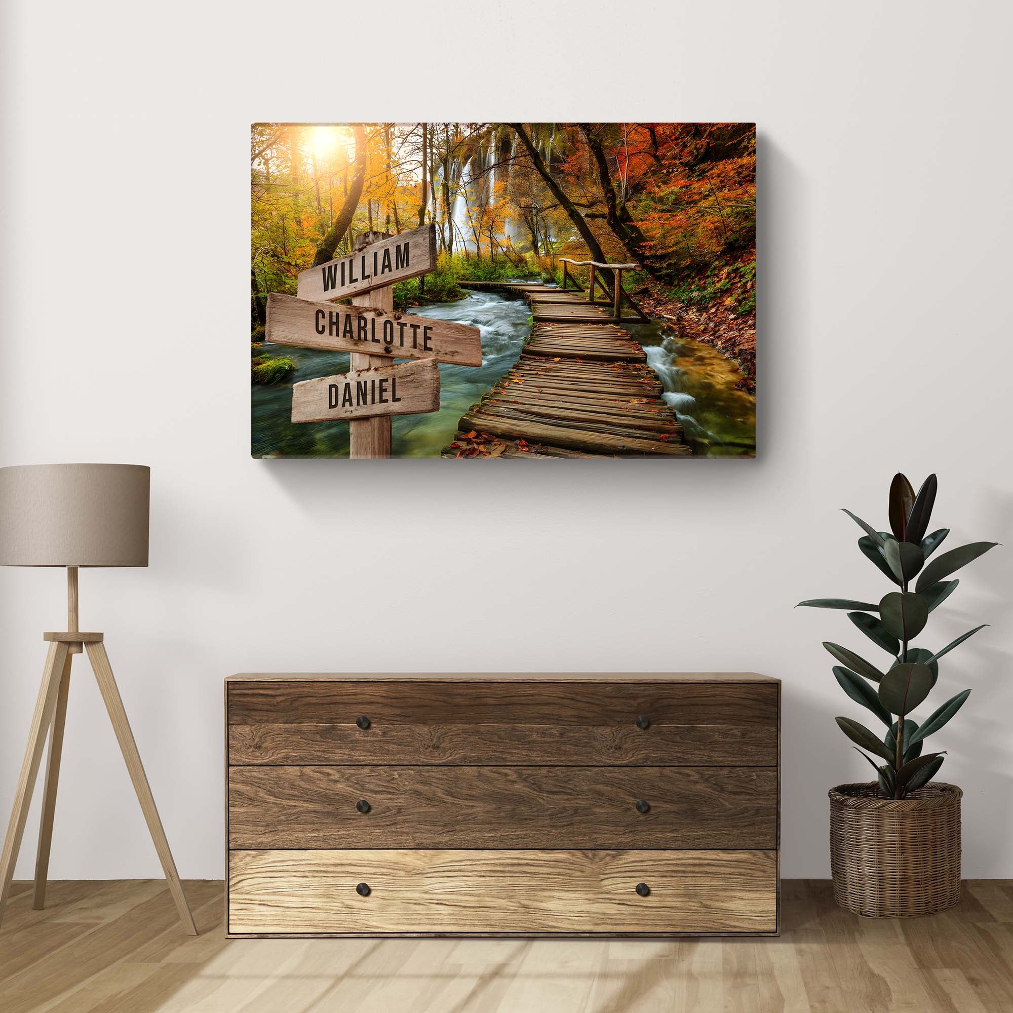 To The Woods Family Names Sign on sale at MyriadMart