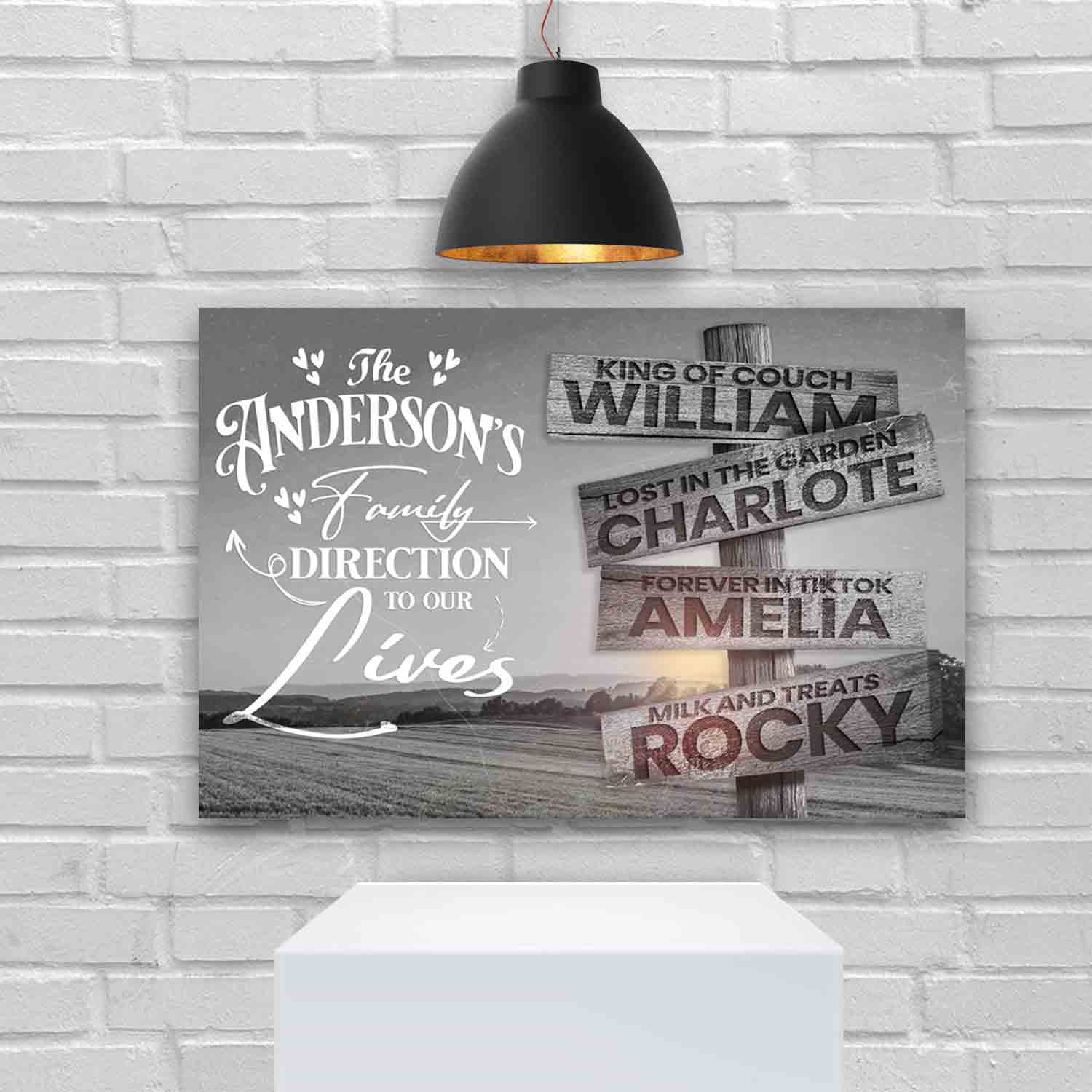 Direction Of Our Lives Family Farm Names Sign III on sale at MyriadMart