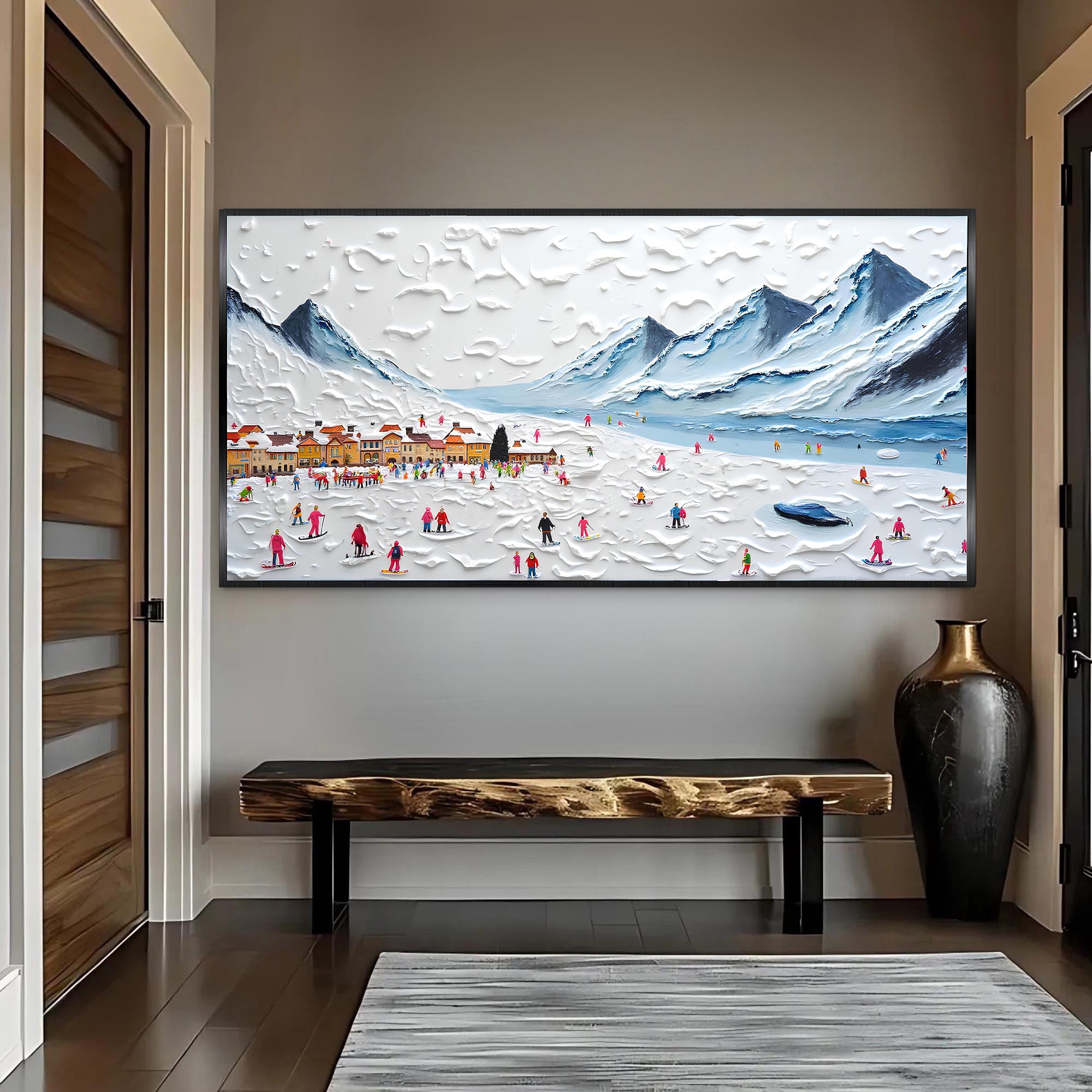 Snow Mountain Abstract Wall Art II on sale at MyriadMart