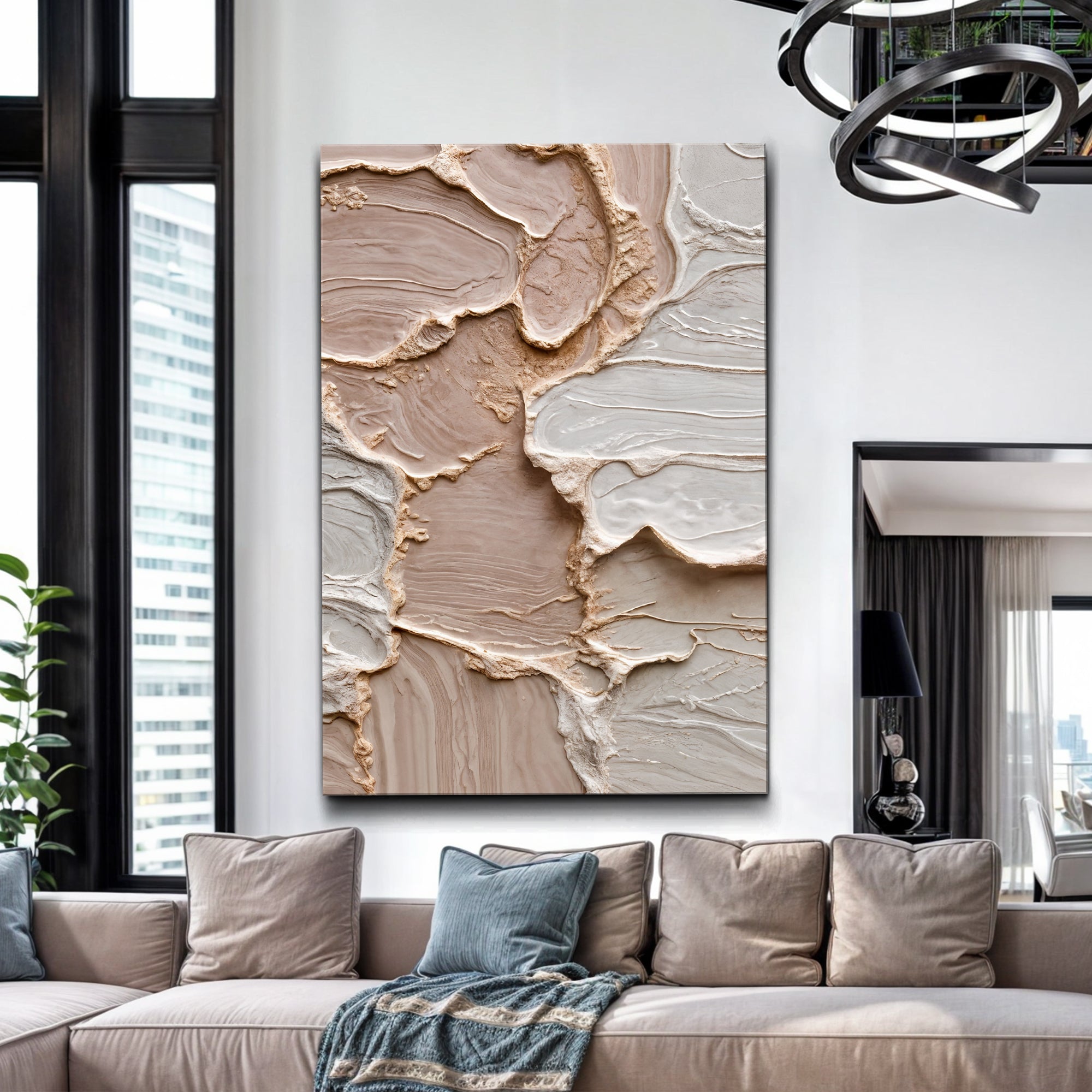 Ivory Minimalist Abstract Wall Art on sale at MyriadMart