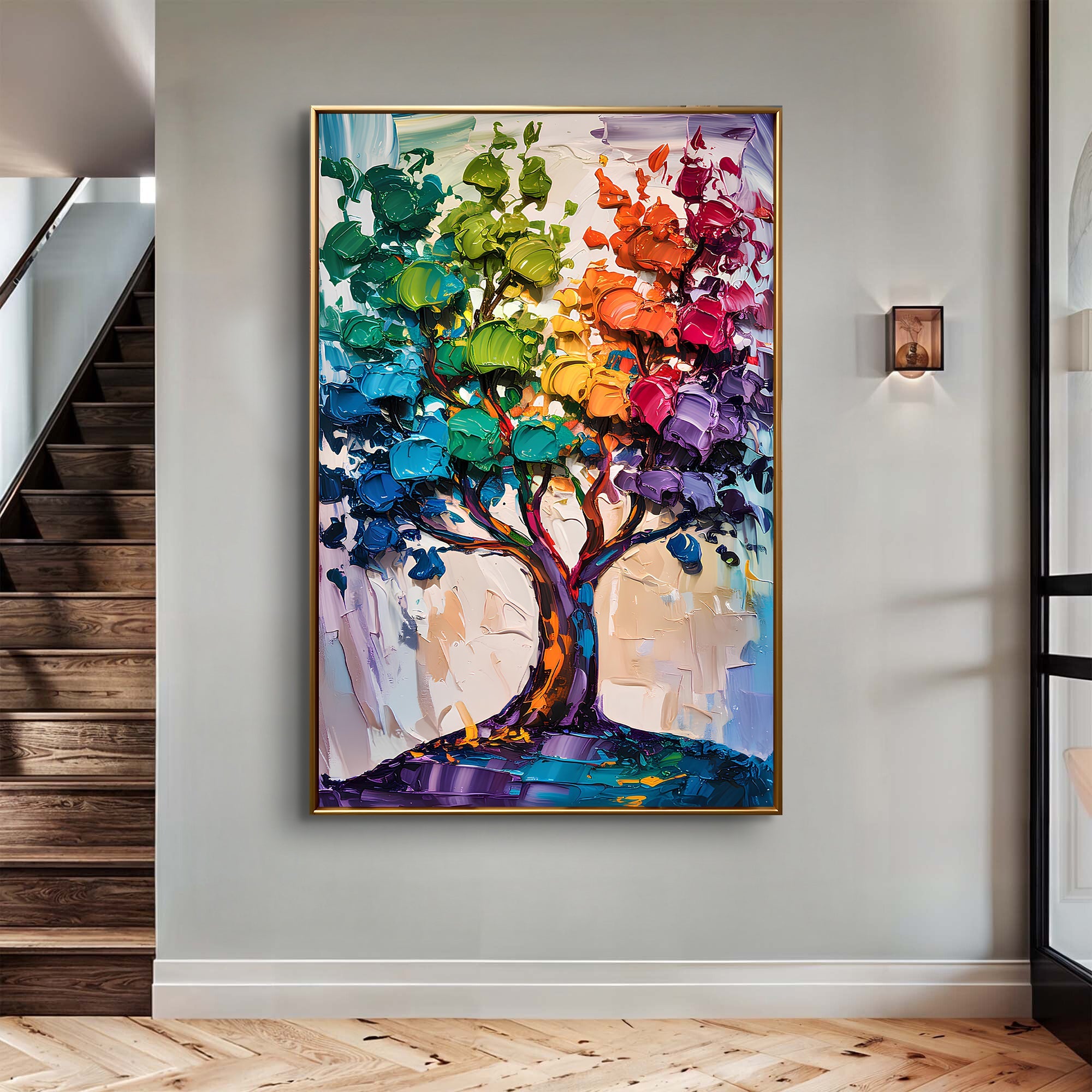 Rainbow Tree Abstract Wall Art on sale at MyriadMart