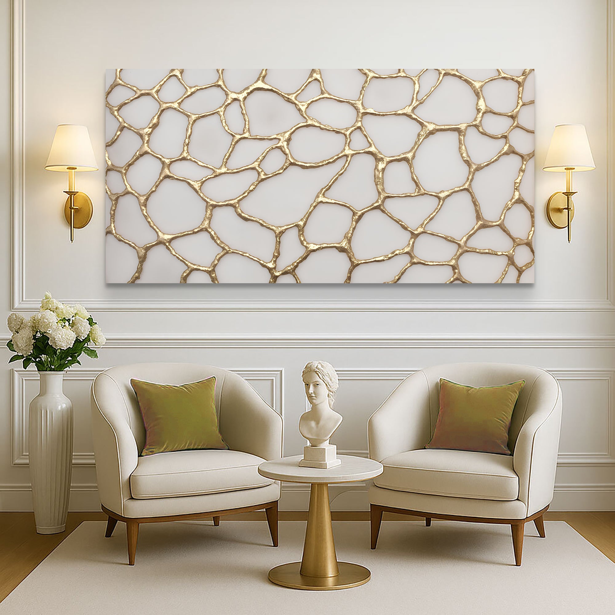 Golden Neurons Wall Art on sale at MyriadMart