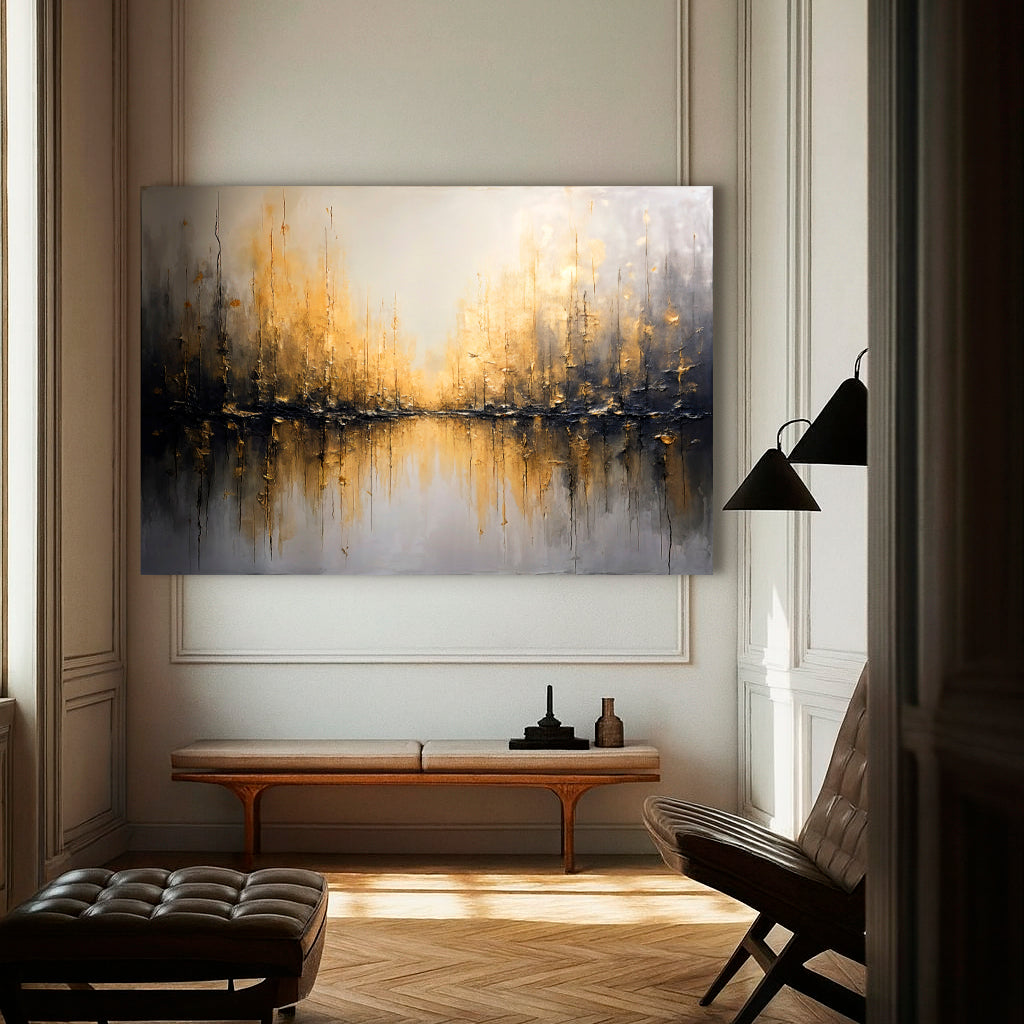 Golden Reflections Abstract Wall Art on sale at MyriadMart