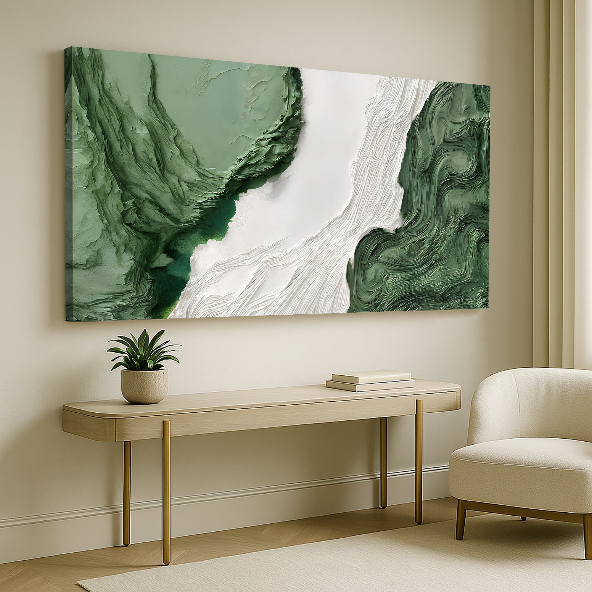 Green Rivers Abstract Wall Art V on sale at MyriadMart