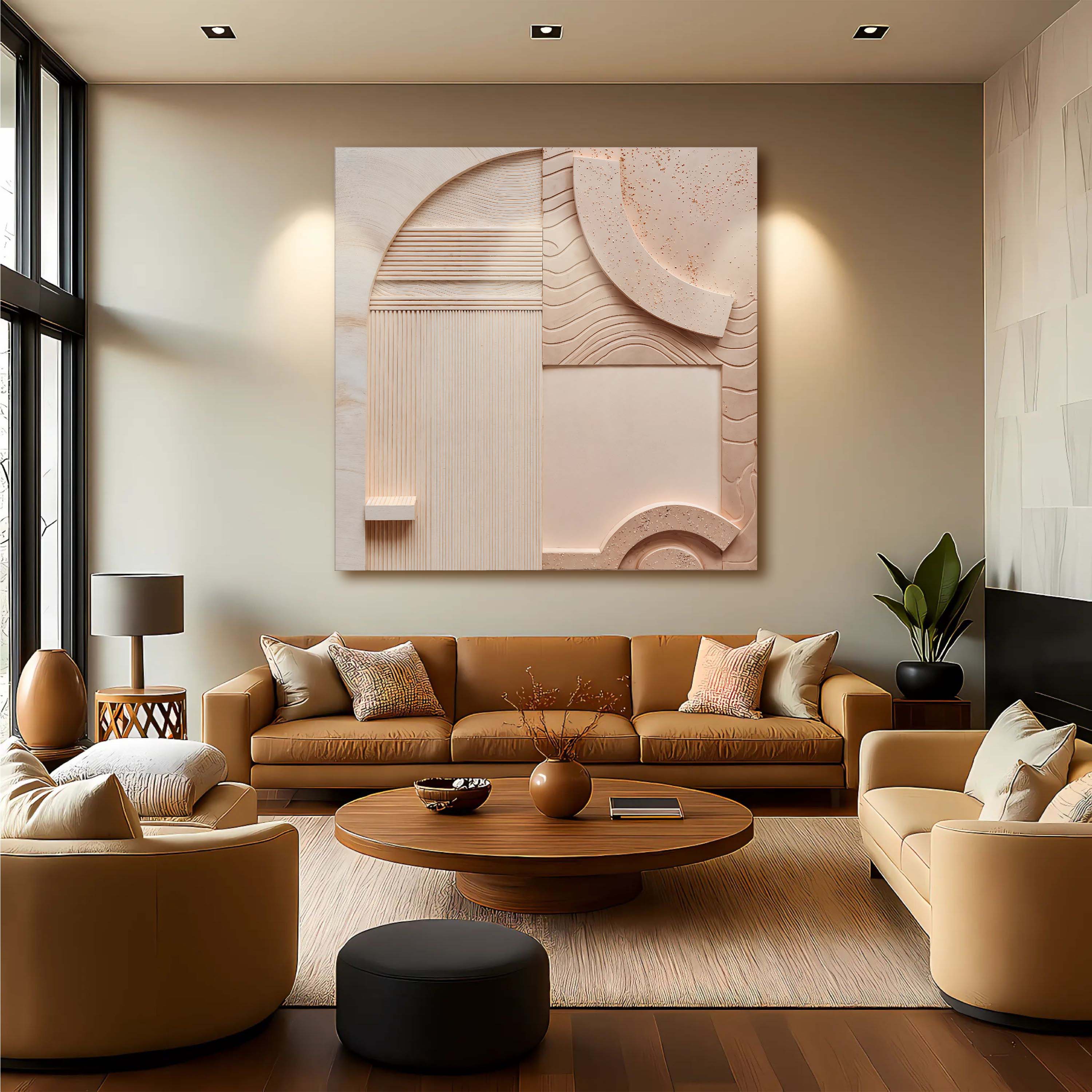 Minimalist Peach Clay Wall Art on sale at MyriadMart