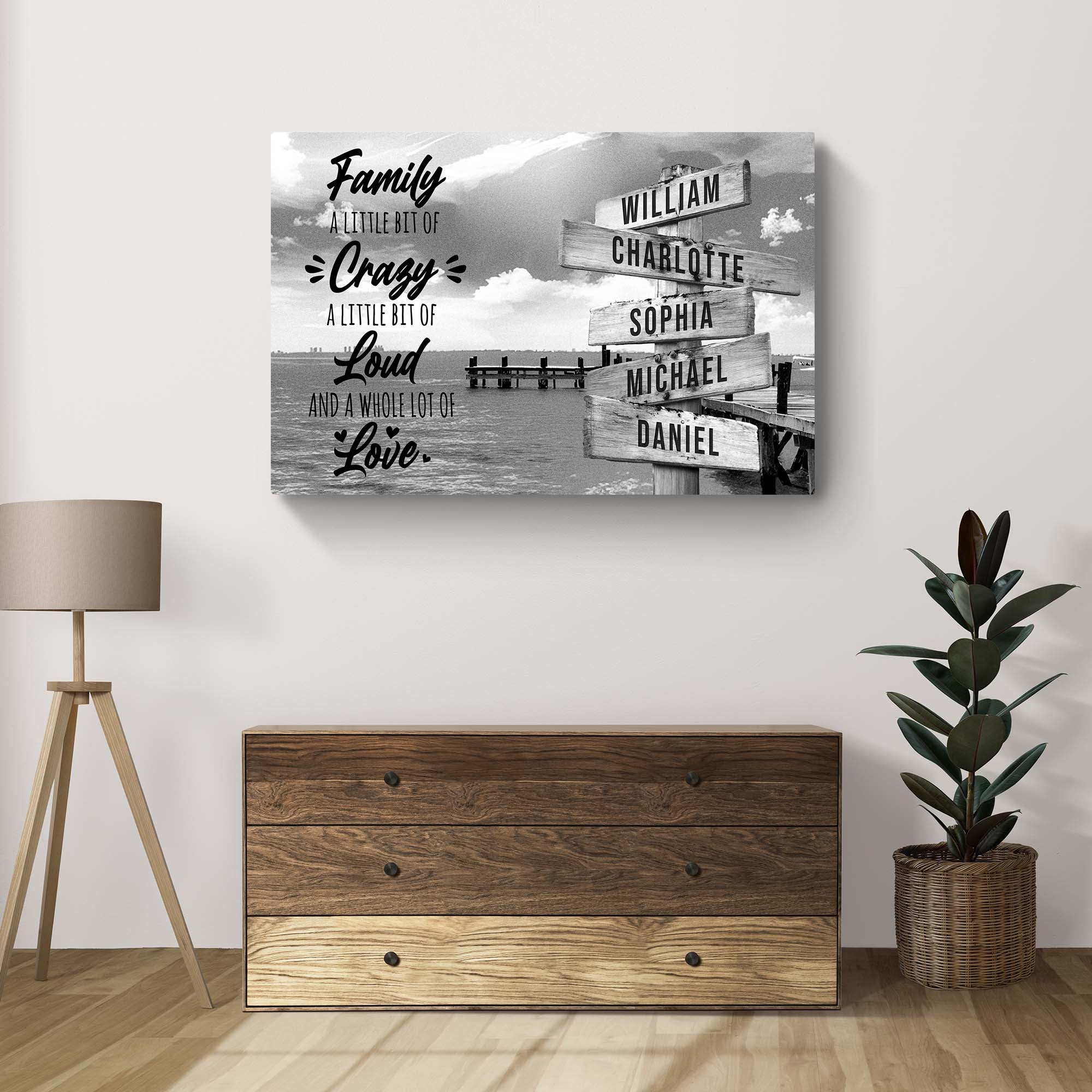 A Lot of Love Family Names Sign on sale at MyriadMart