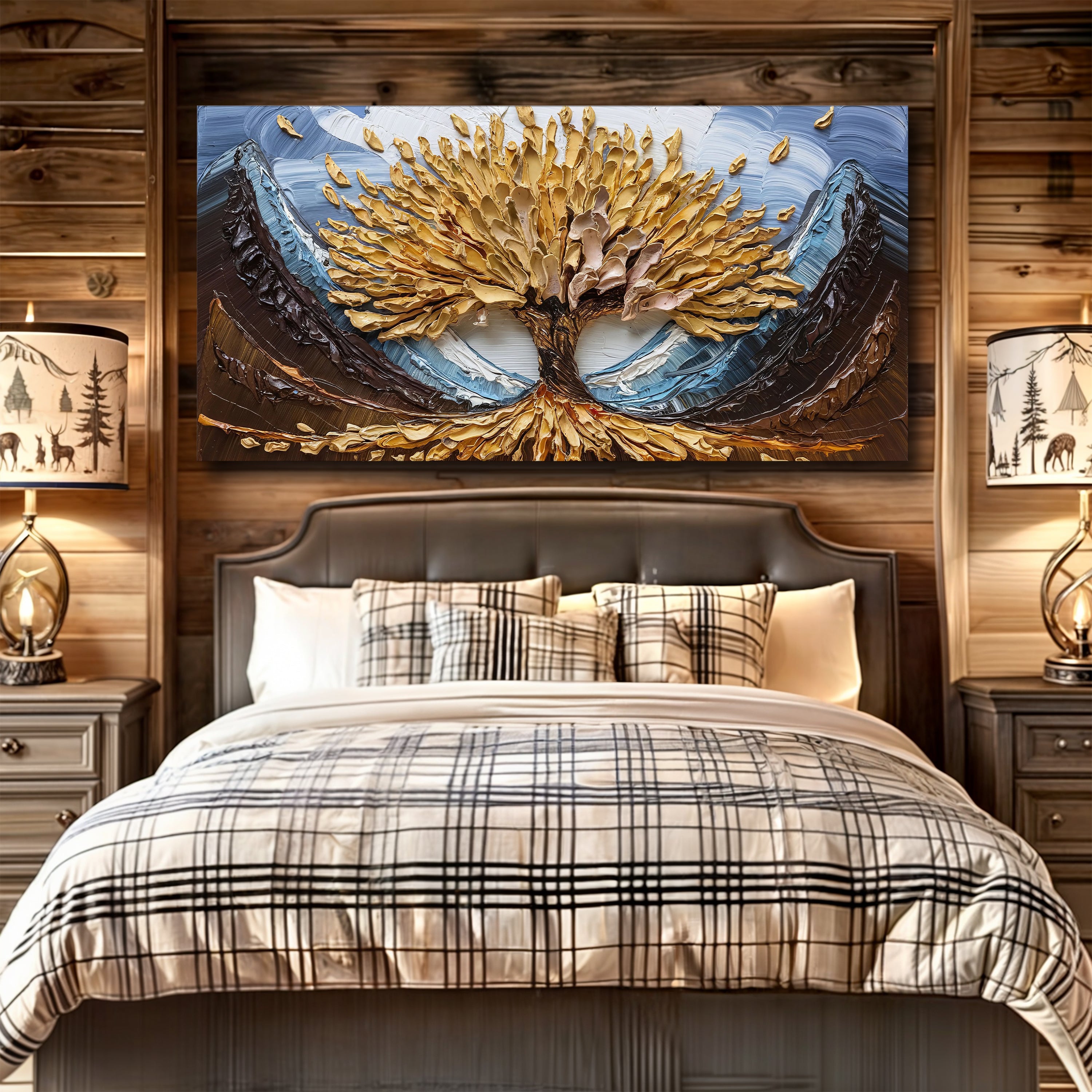 Golden Resilience Impasto Wall Art on sale at MyriadMart