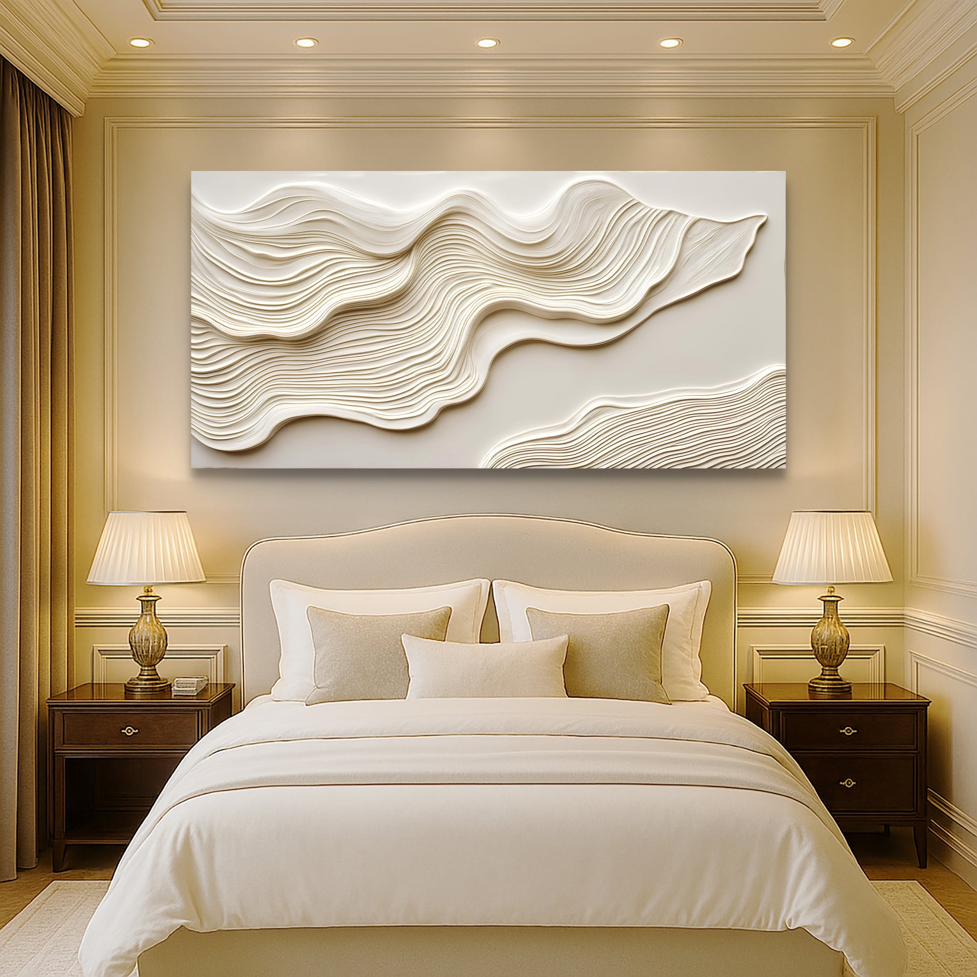 Ivory Impasto Abstract Wall Art on sale at MyriadMart