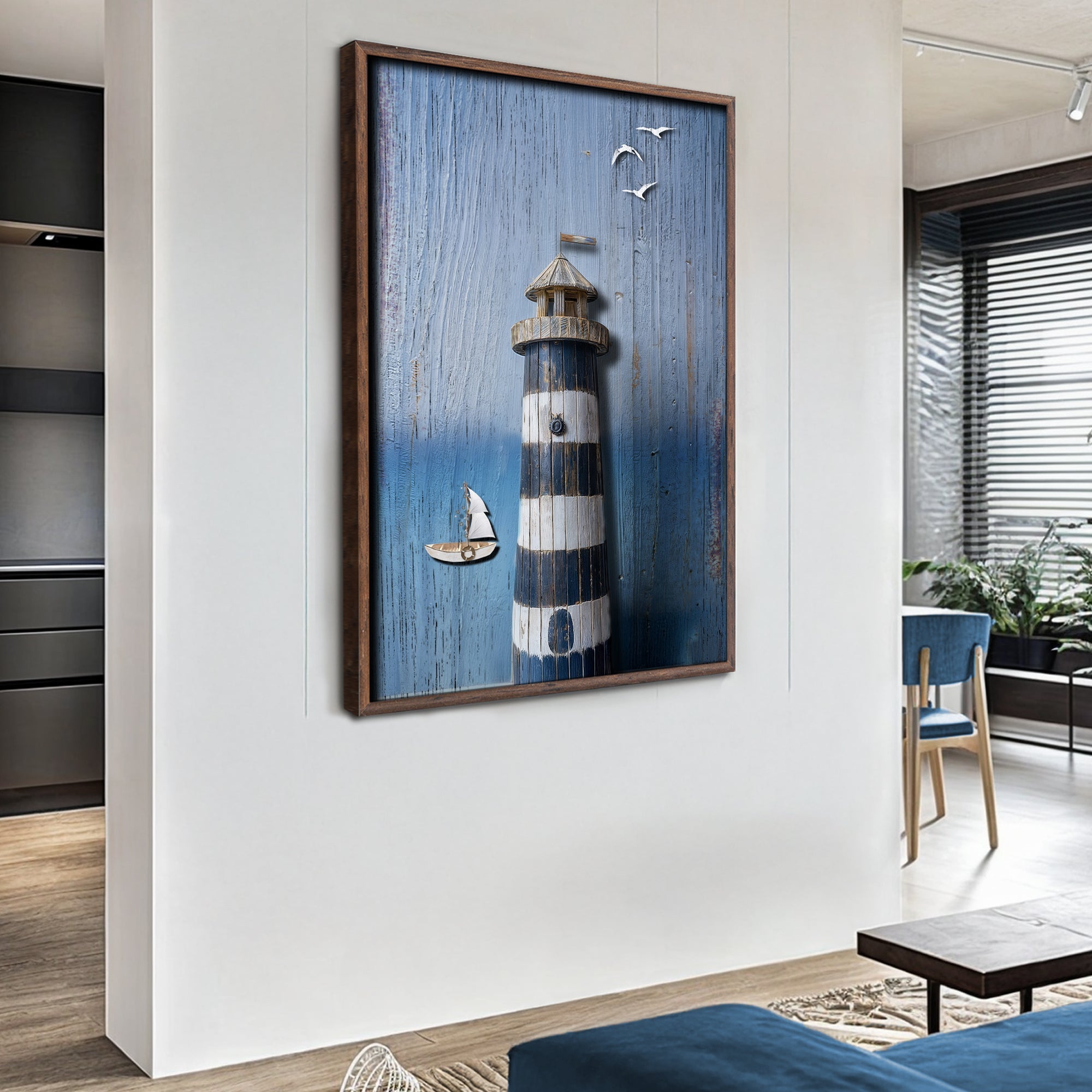 Wooden Lighthouse Coastal Wall Art III on sale at MyriadMart
