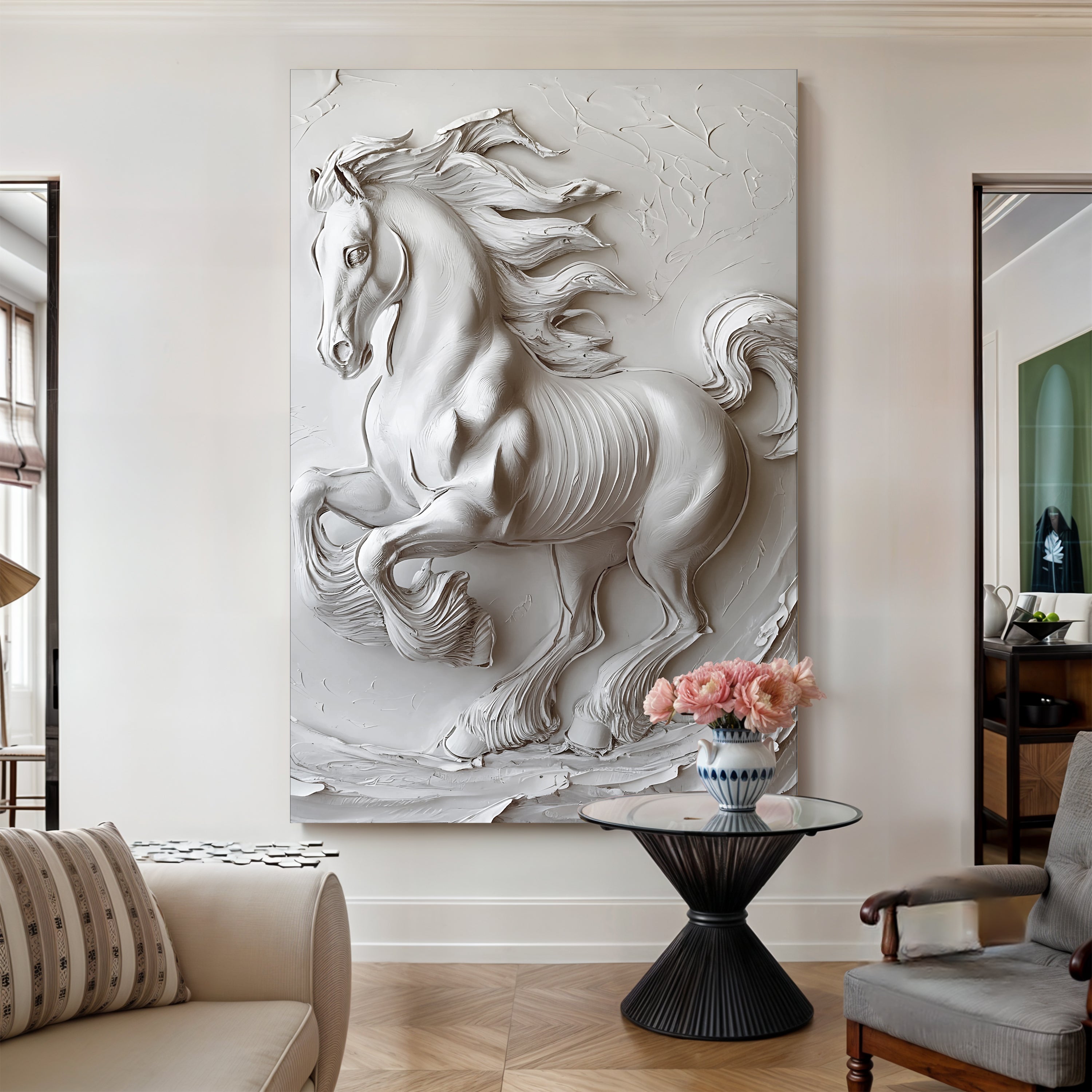 3D Minimalist Horse Wall Art on sale at MyriadMart