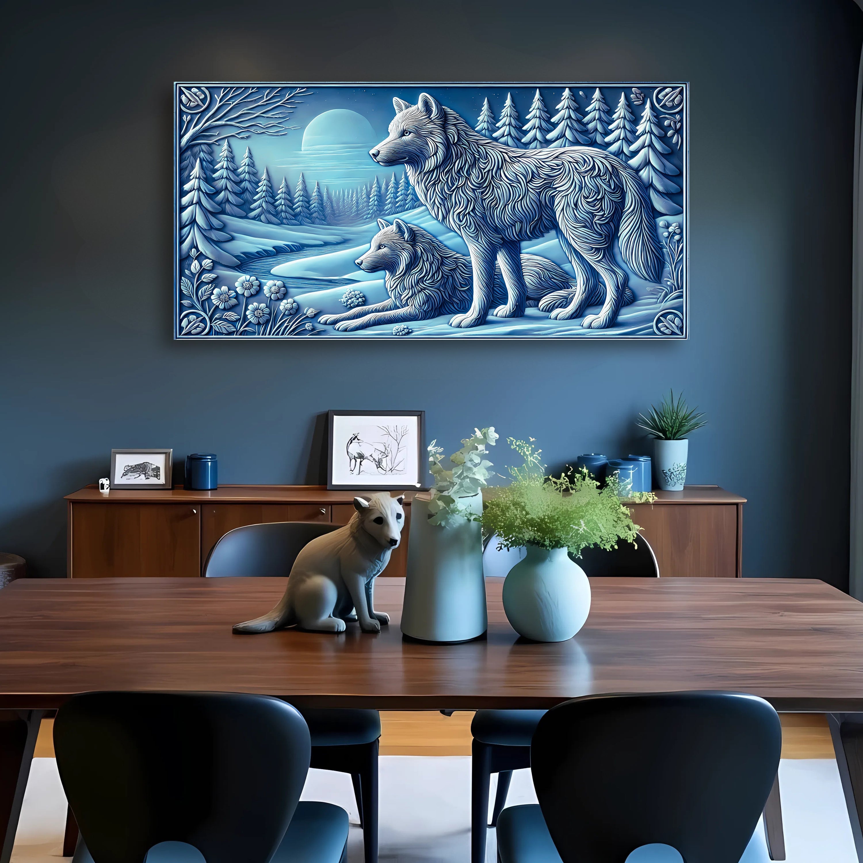 3D Wolves Wall Art VI on sale at MyriadMart