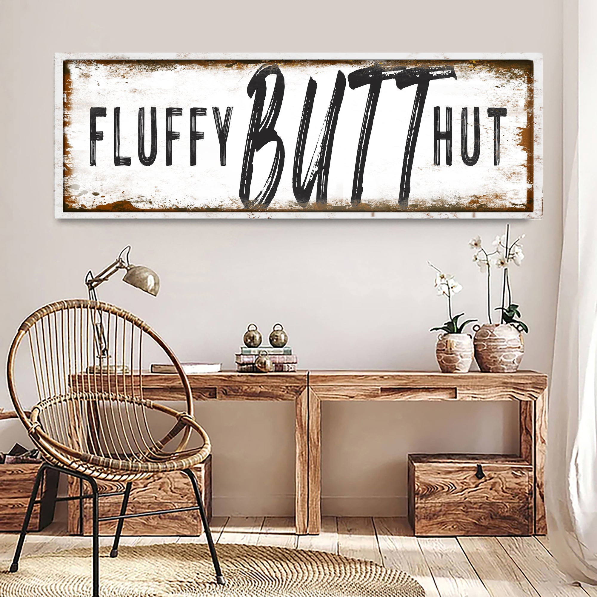 Fluffy Butt Hut Chicken Coop Sign on sale at MyriadMart