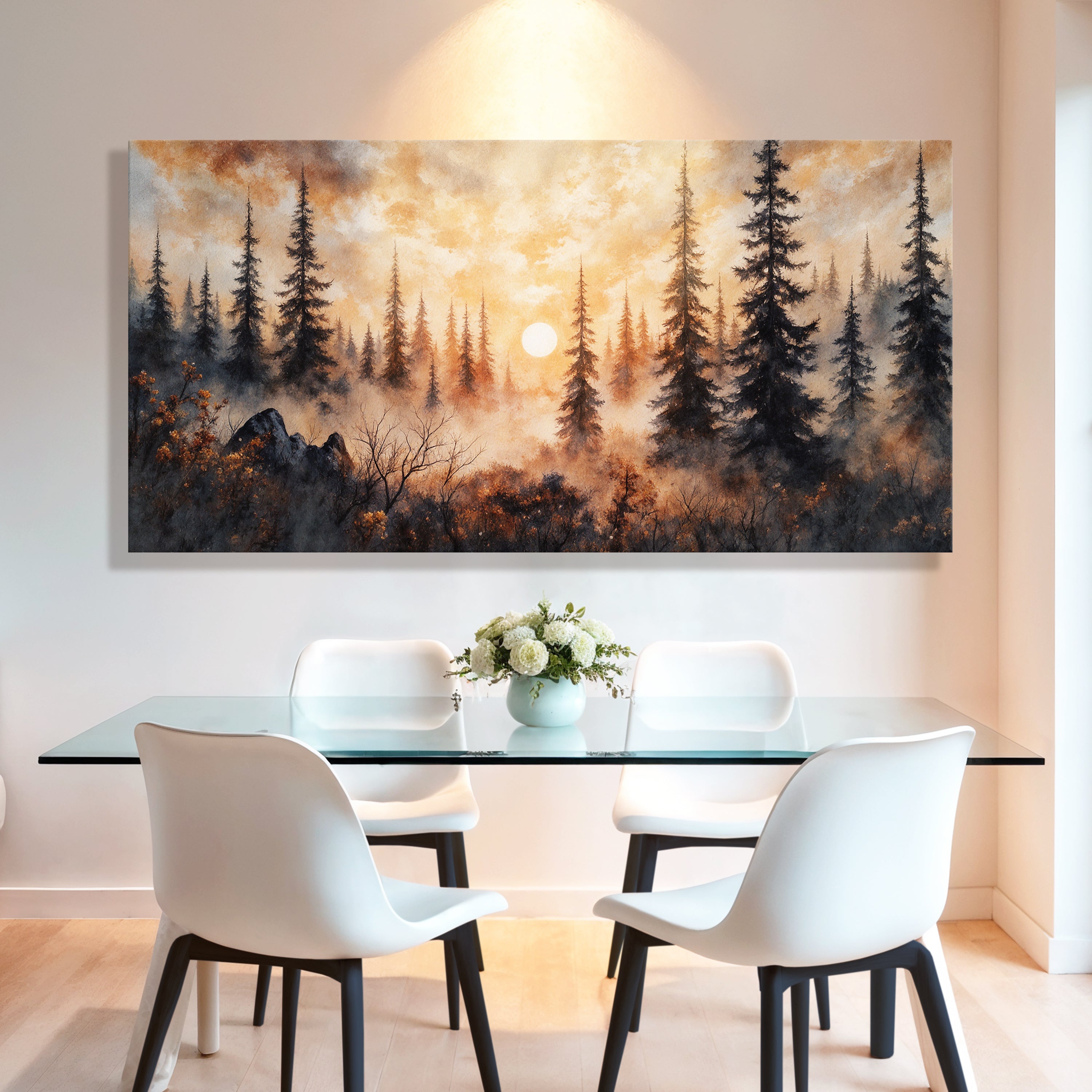 Rustic Forest Sunset Wall Art on sale at MyriadMart