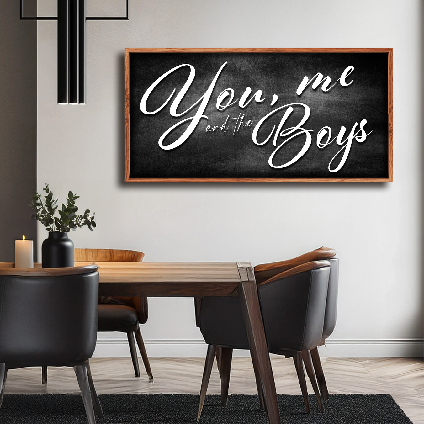 You Me and the Boys Farmhouse Family Sign II on sale at MyriadMart