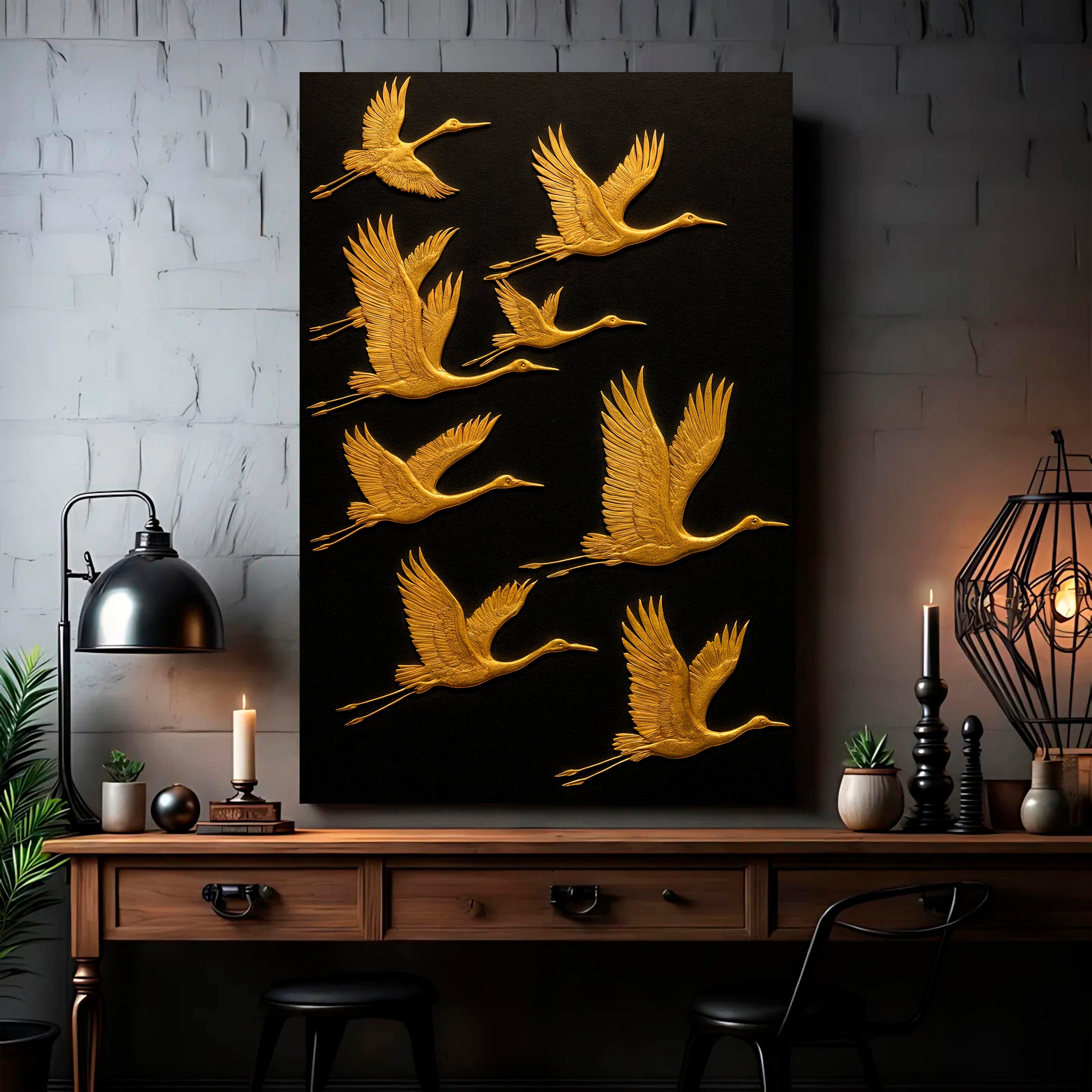 Abstract Sandhill Cranes Wall Art on sale at MyriadMart