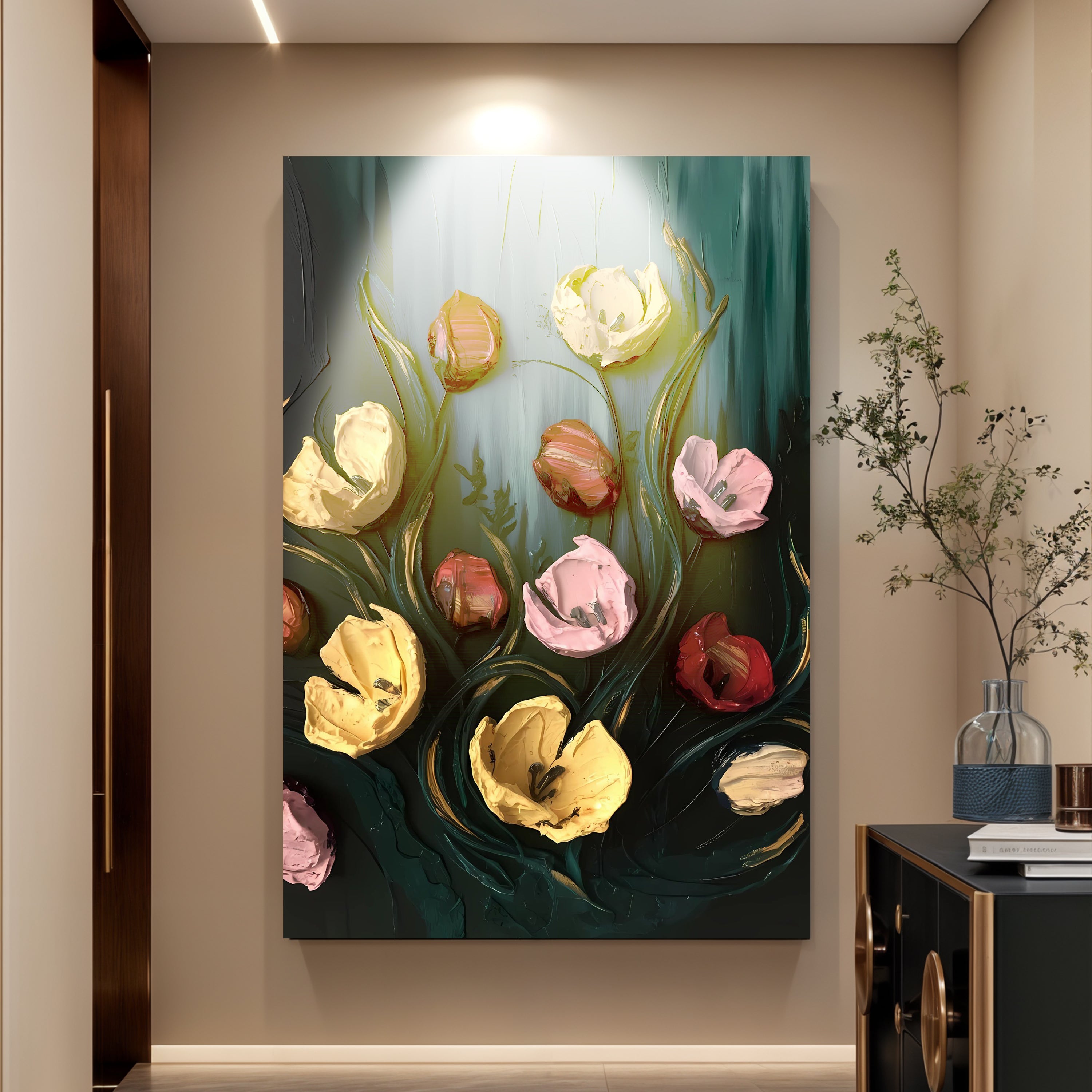 Meadow's Embrace Impasto Wall Art on sale at MyriadMart