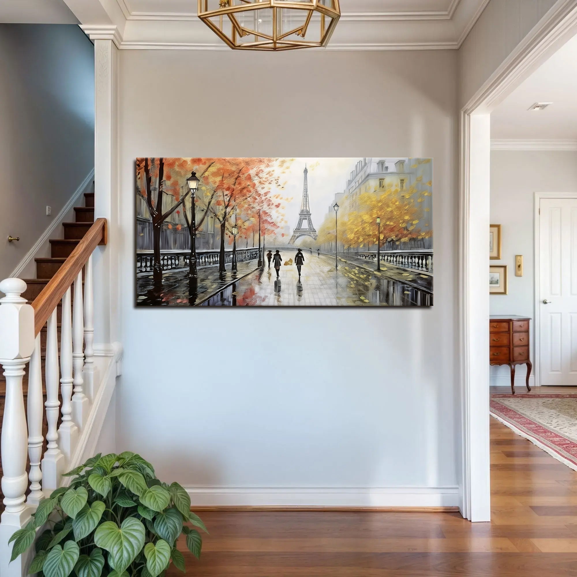 Parisian Rain Cityscape Impasto Wall Art on sale at MyriadMart