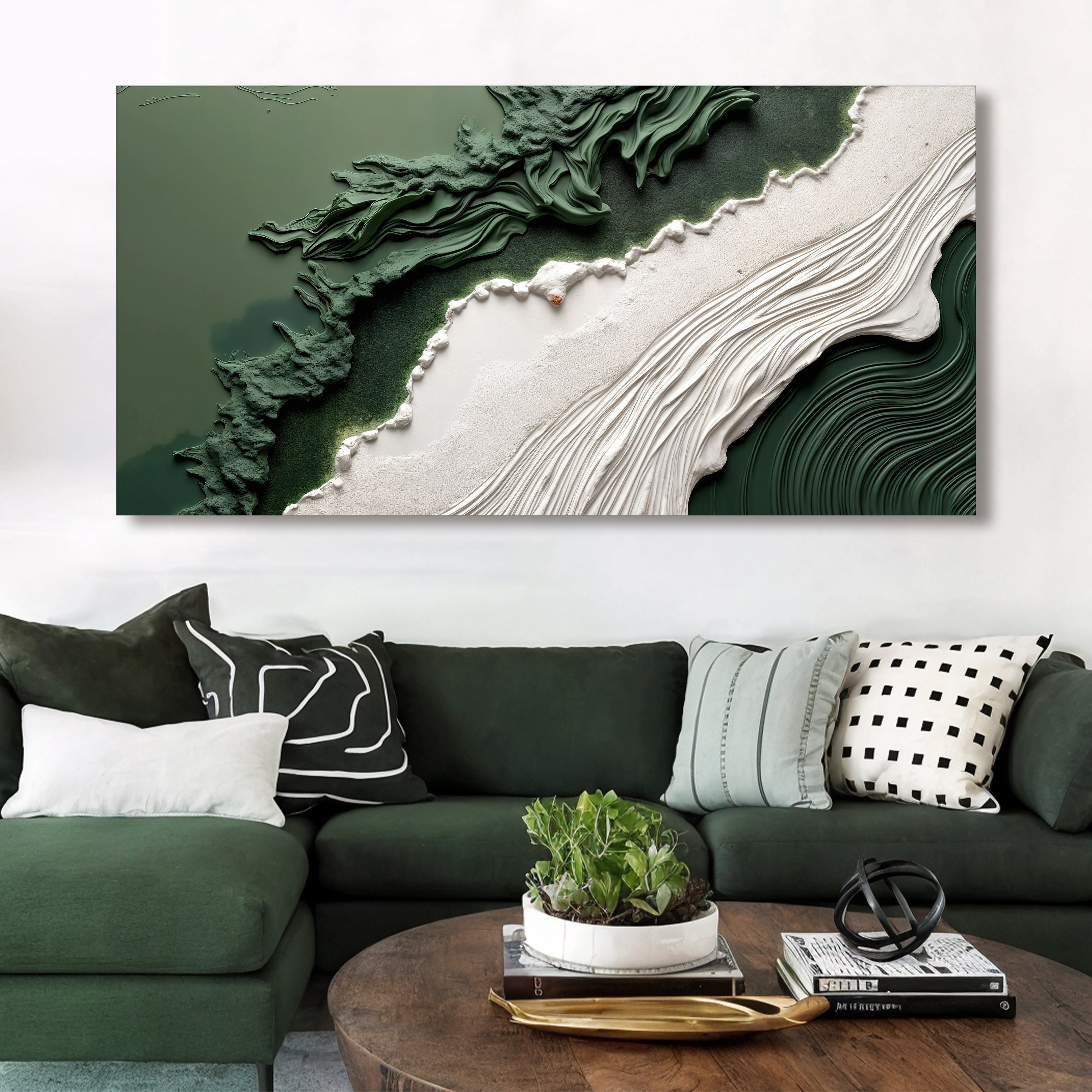 Green Rivers Abstract Wall Art VI on sale at MyriadMart